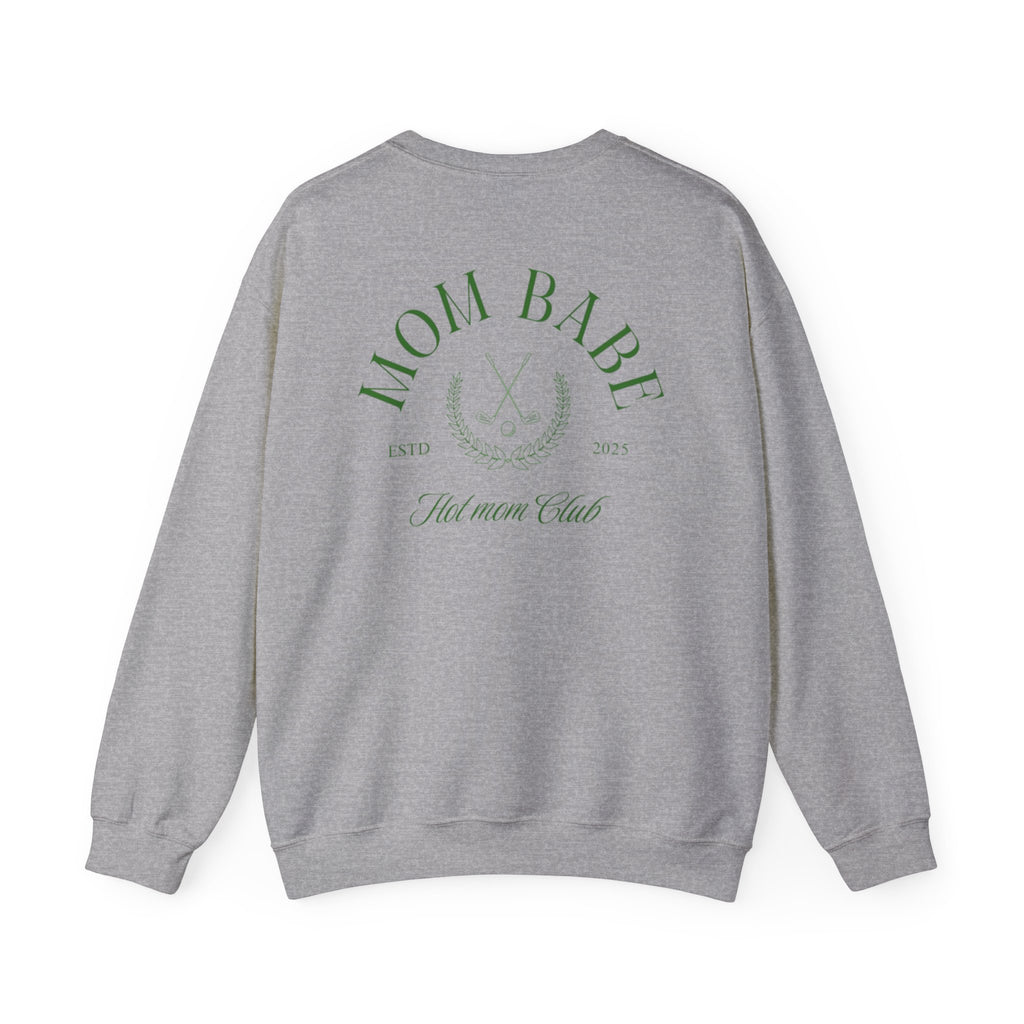 Mom Babe Hot Mom Club -  Crossed Golf Clubs Graphic Sweatshirt