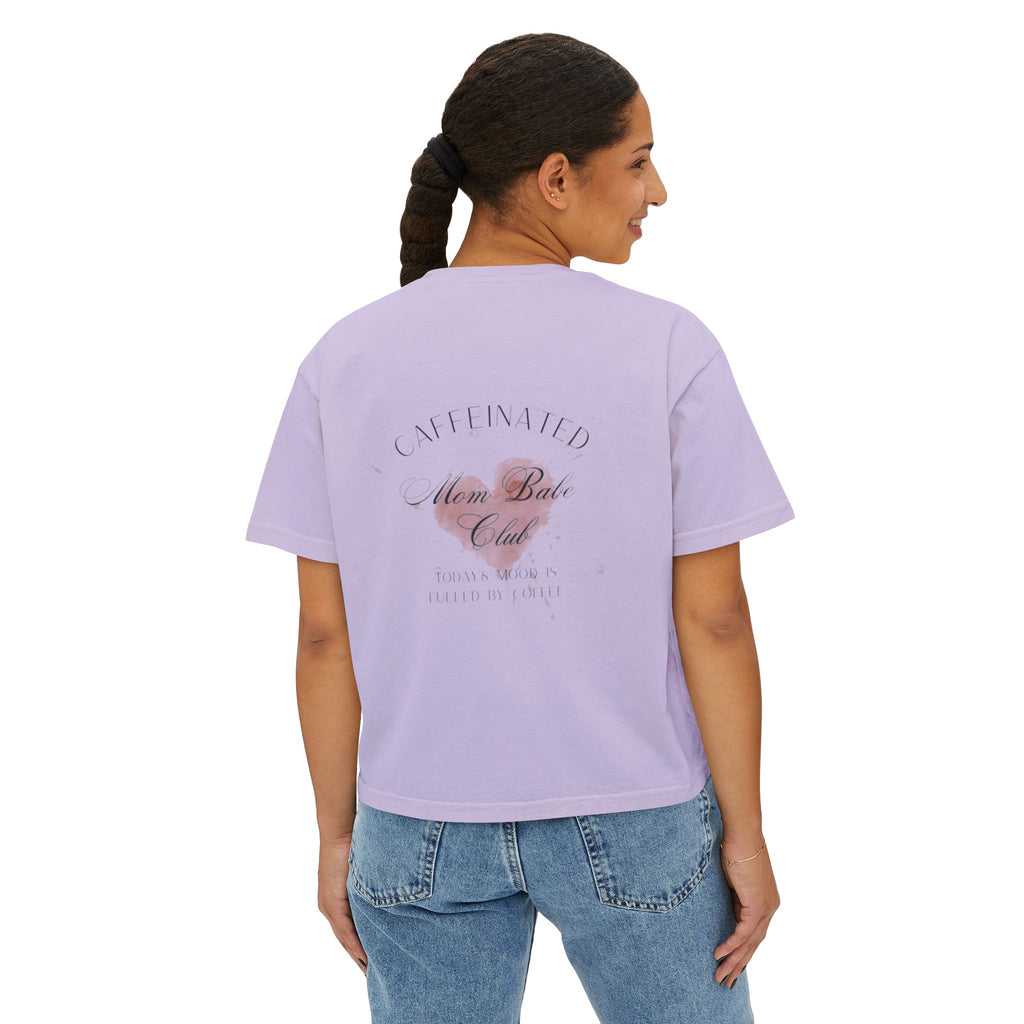 Caffeinated Mom Babe Club - Heart Spill Graphic Tee