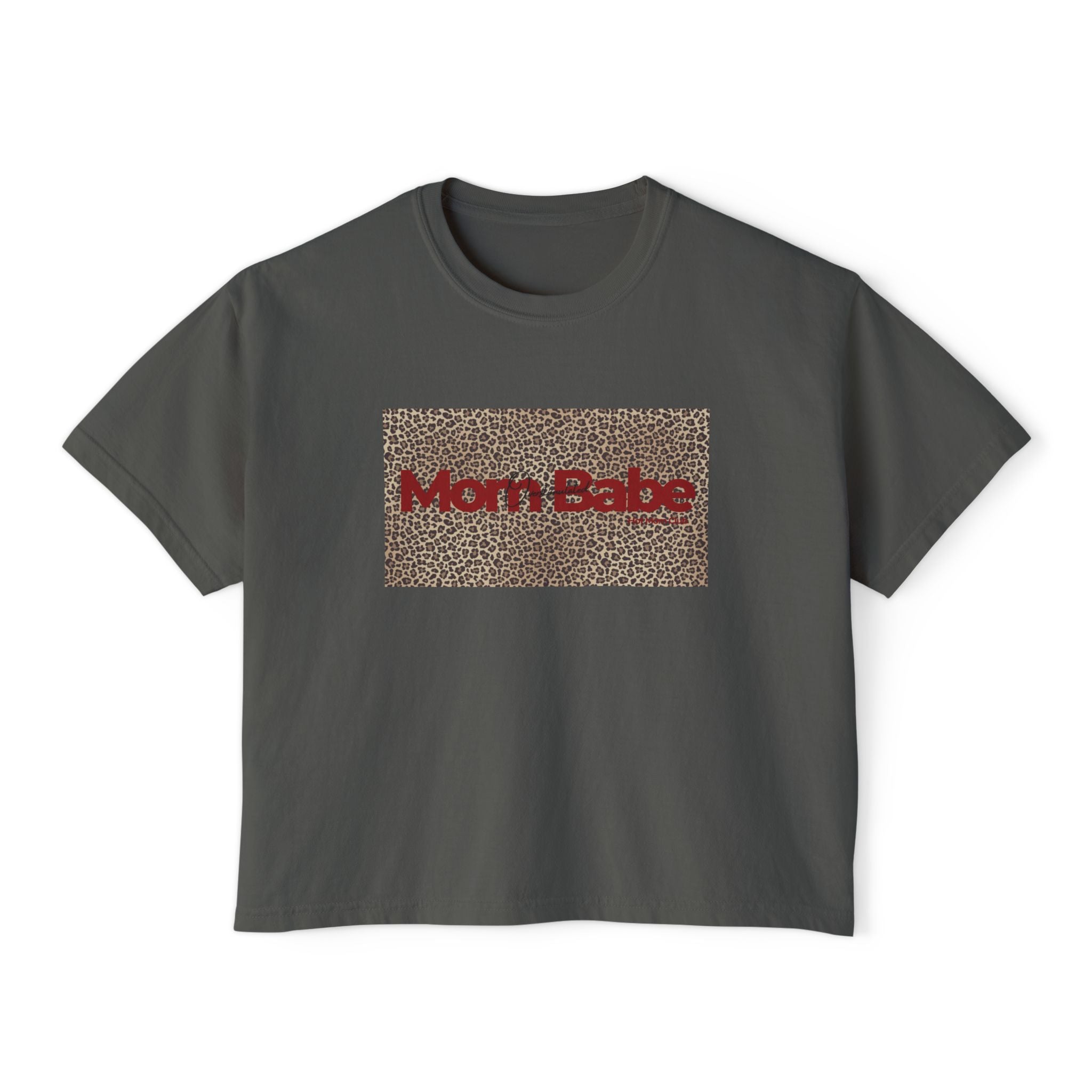 Overstimulated Mom Babe  — Leopard Graphic Tee