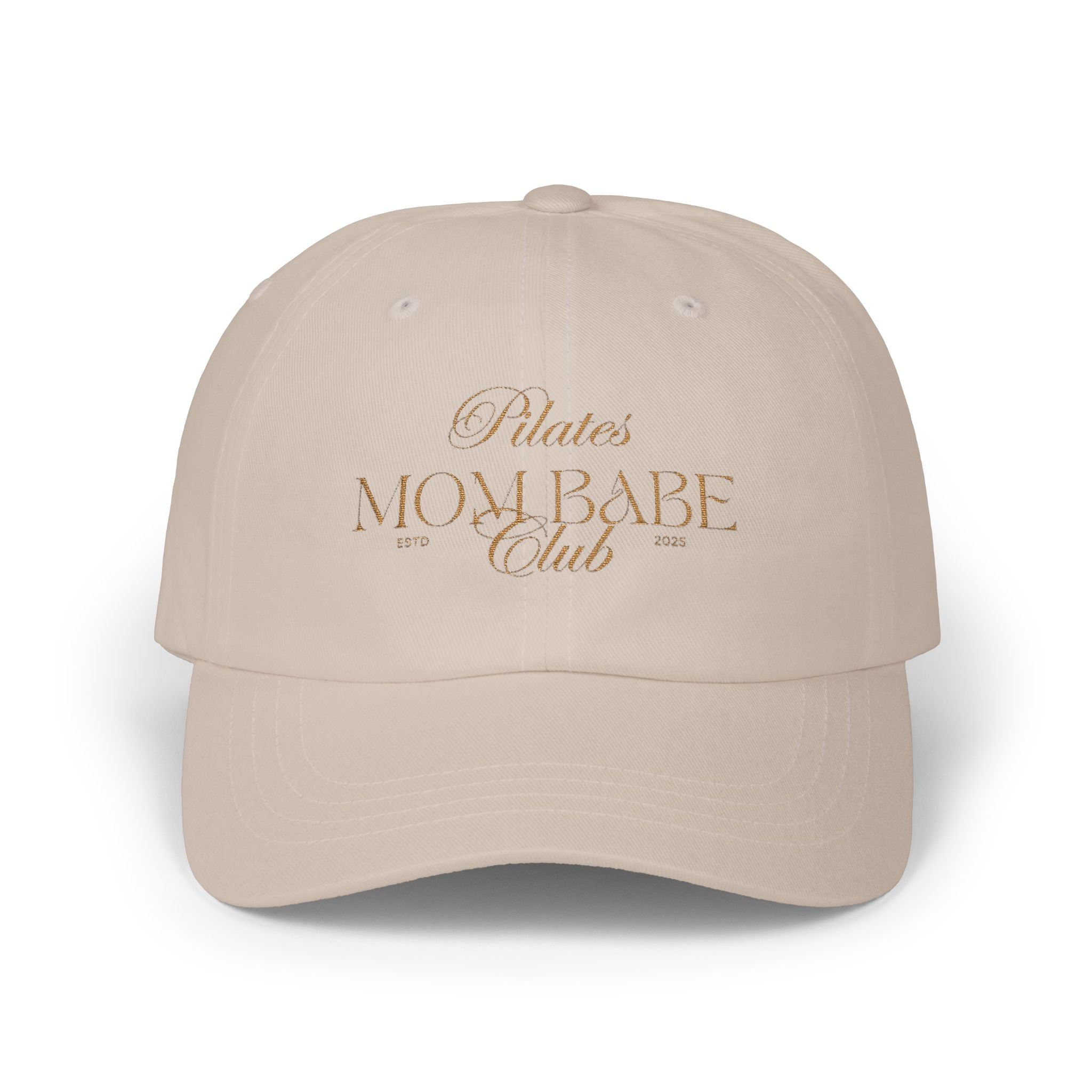 Pilates Mom Babe Club — Tan Embroidery Cap