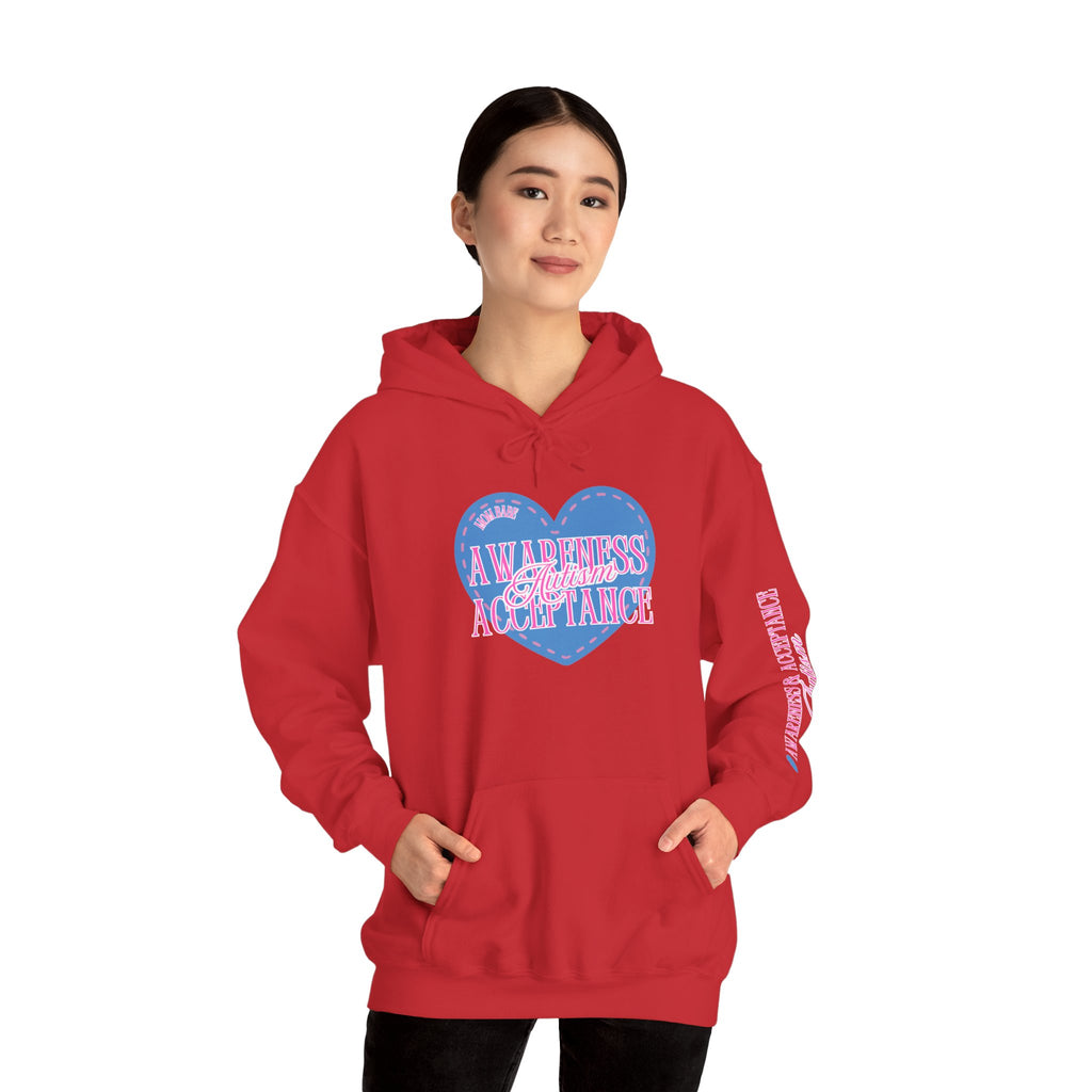 Autism Awareness and Acceptance — Stitched Heart Hoodie