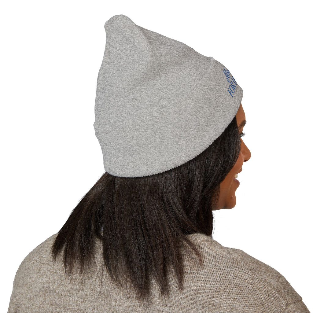 Mom Babe For Hot Moms Beanie - Blue Embroidery