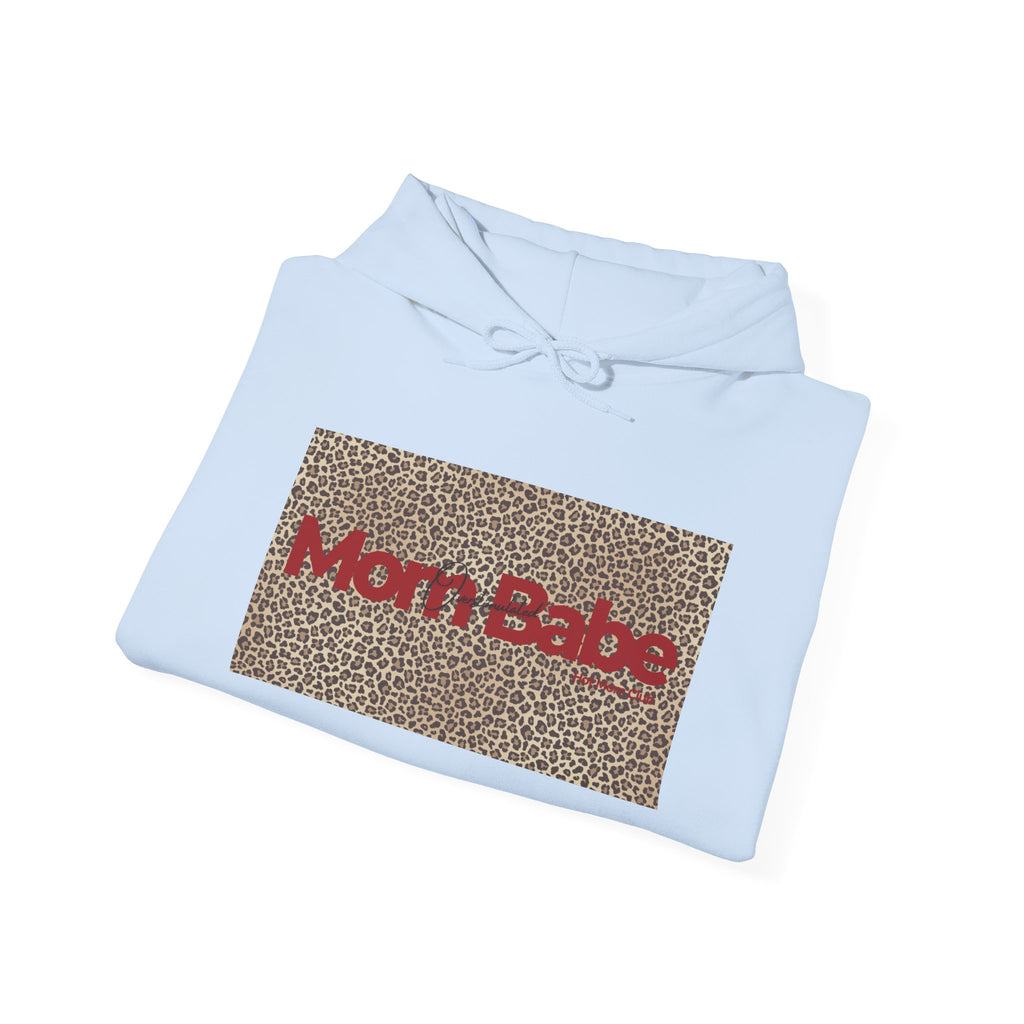 Overstimulated Mom Babe — Leopard Graphic Hoodie