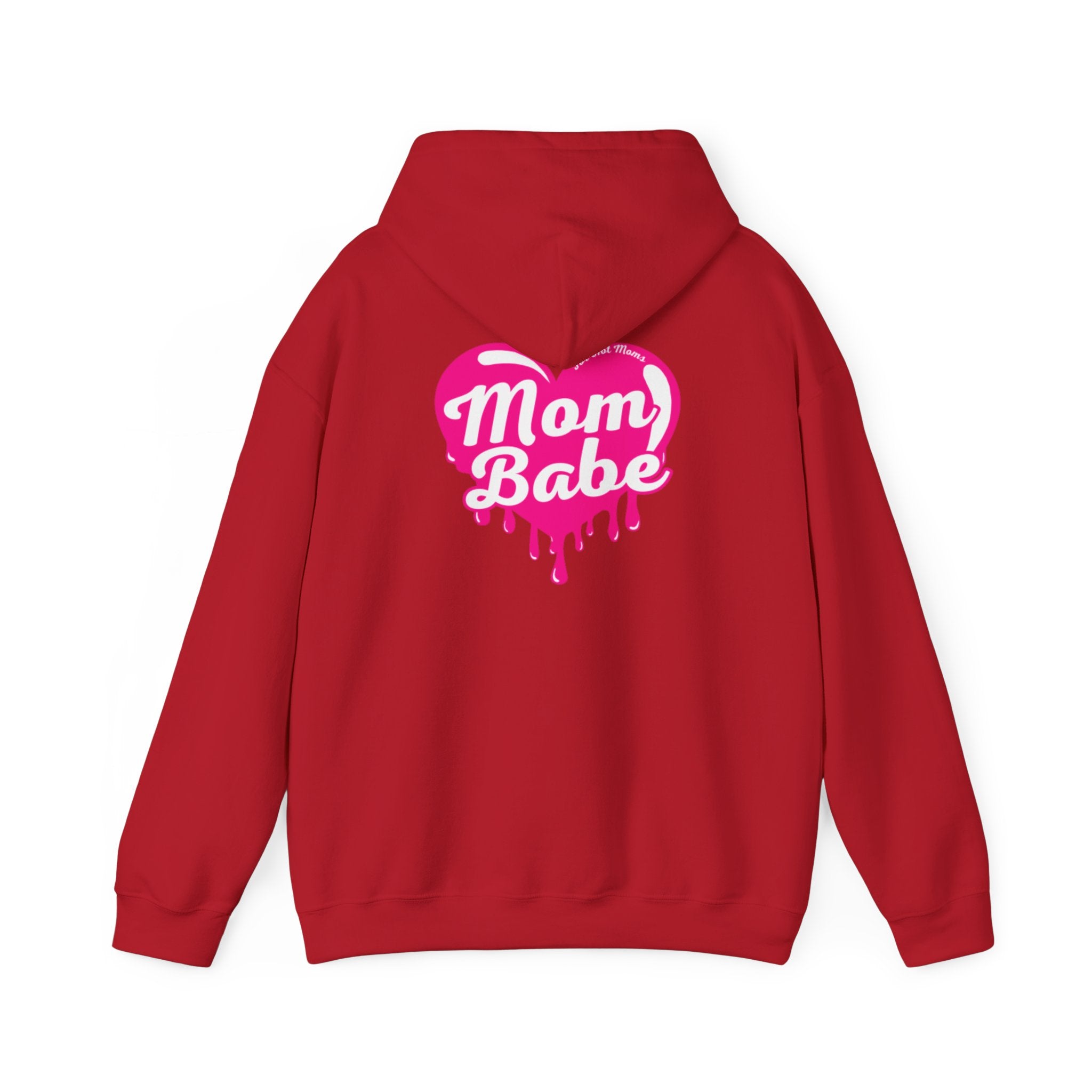 Mom Babe For Hot Moms — Pink Heart Drip Graphic Hoodie