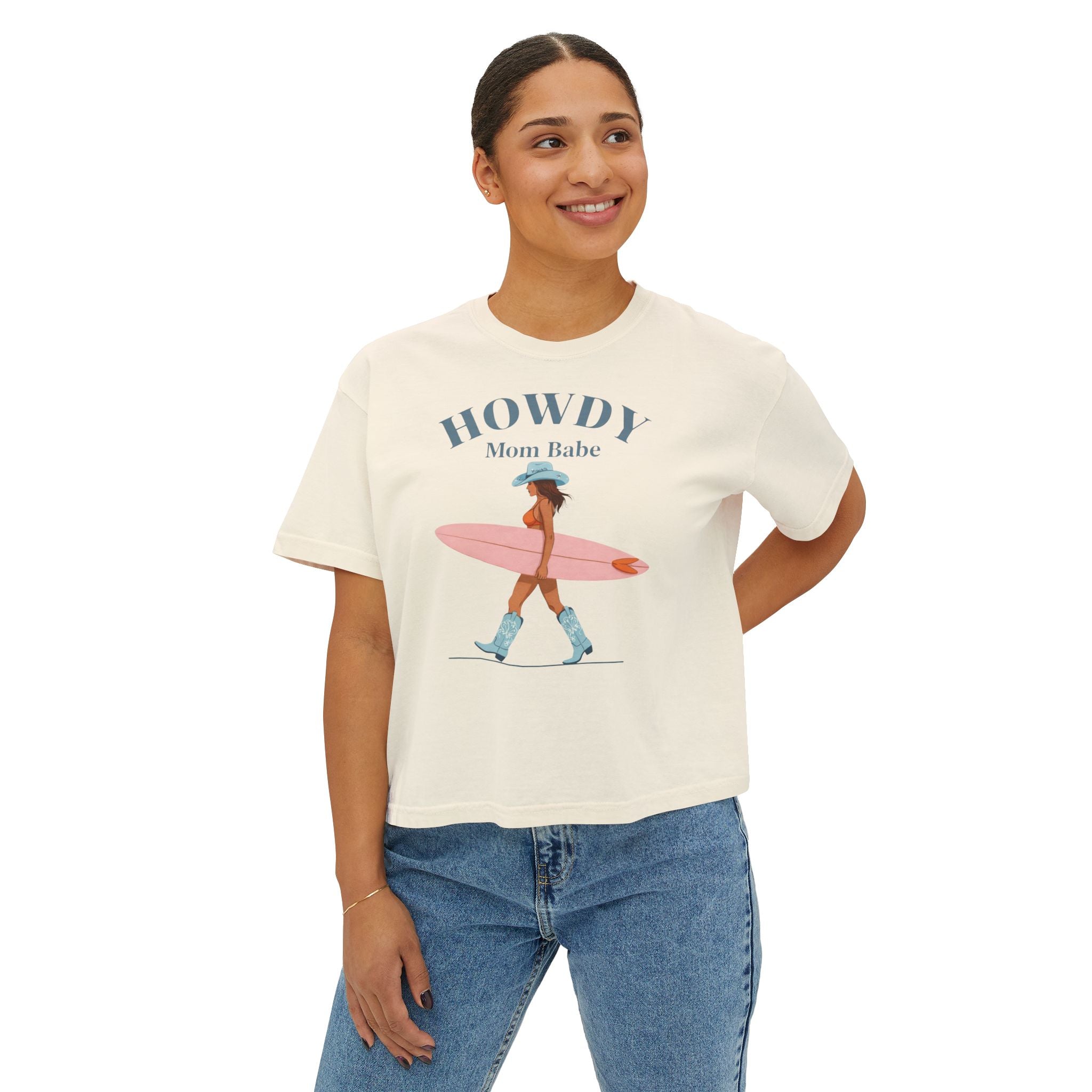 Howdy Mom Babe  — Surf Girl Graphic Tee