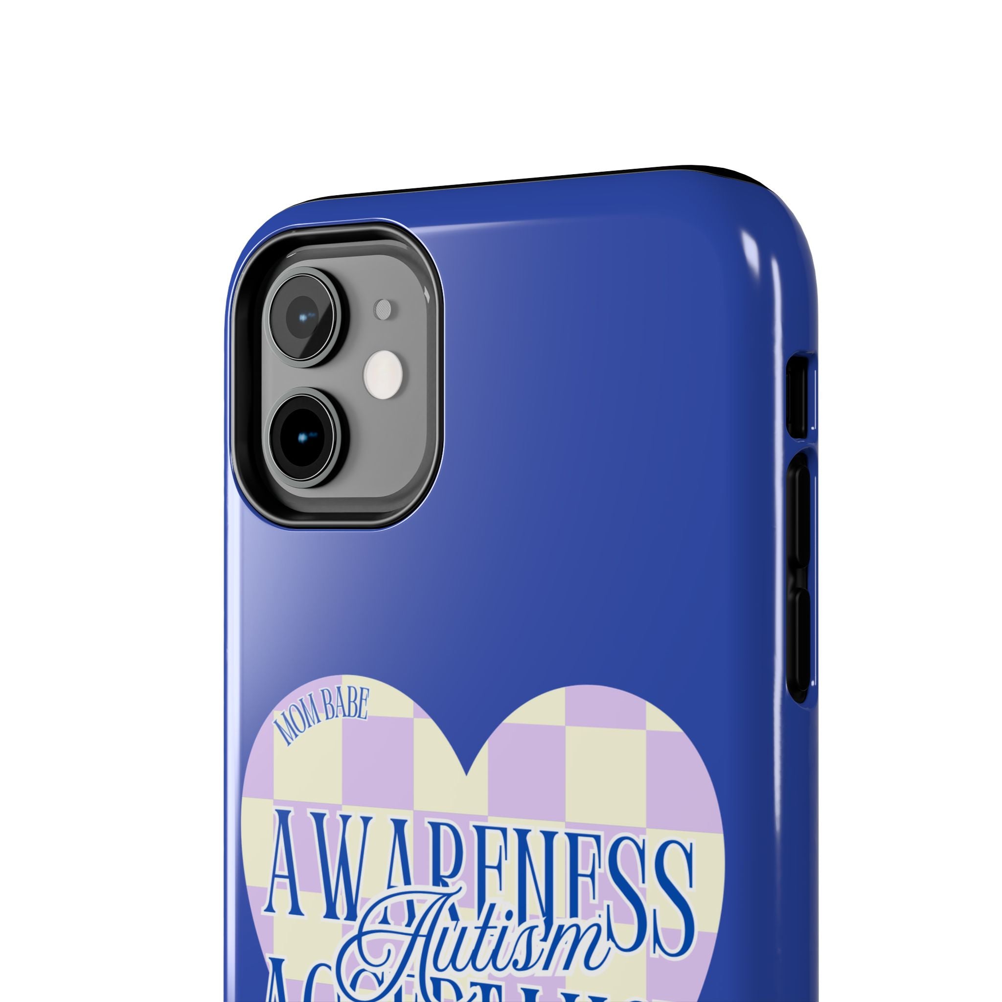 Autism Awareness and Acceptance — Checkered Heart Phone Case