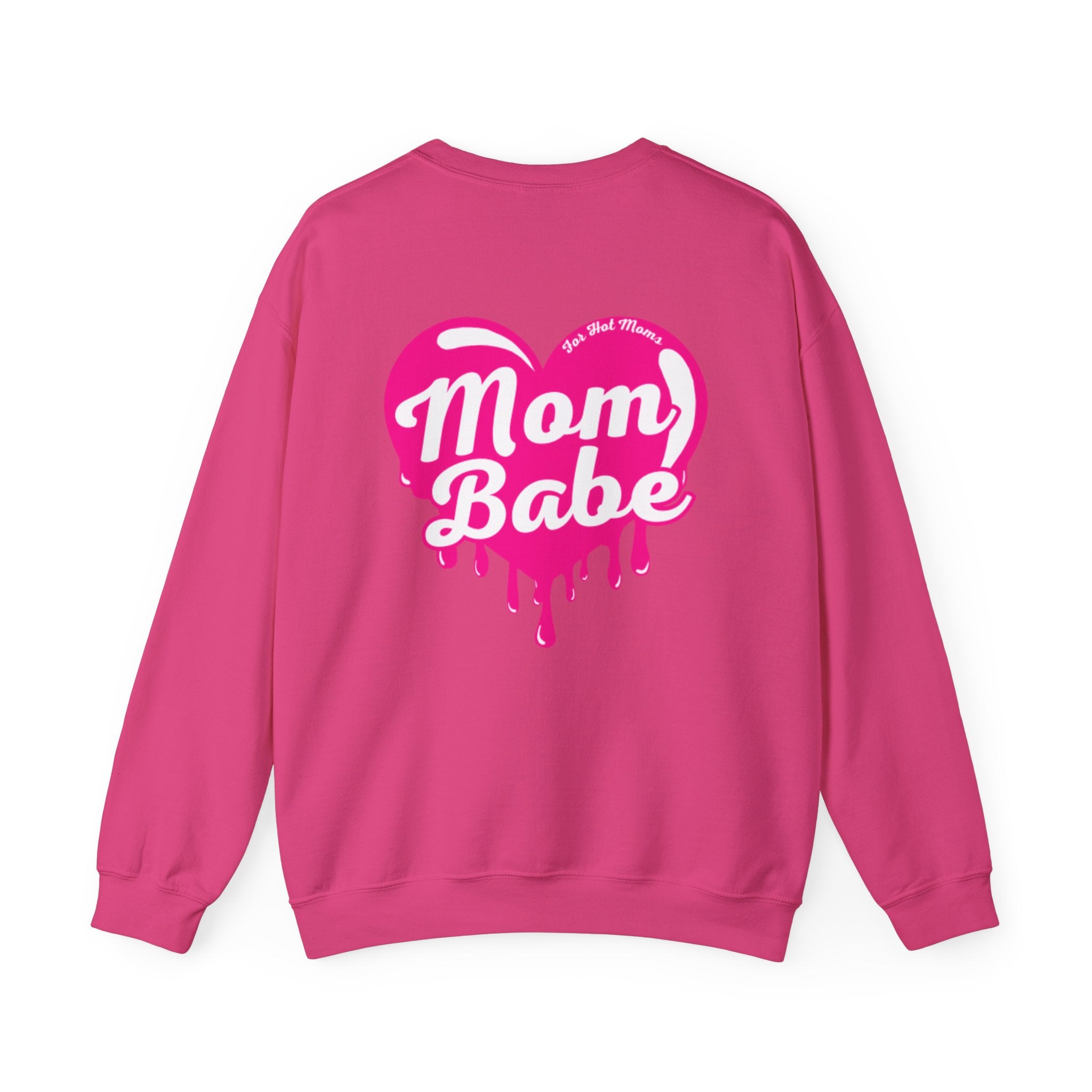 Mom Babe For Hot Moms — Pink Heart Drip Graphic Sweatshirt