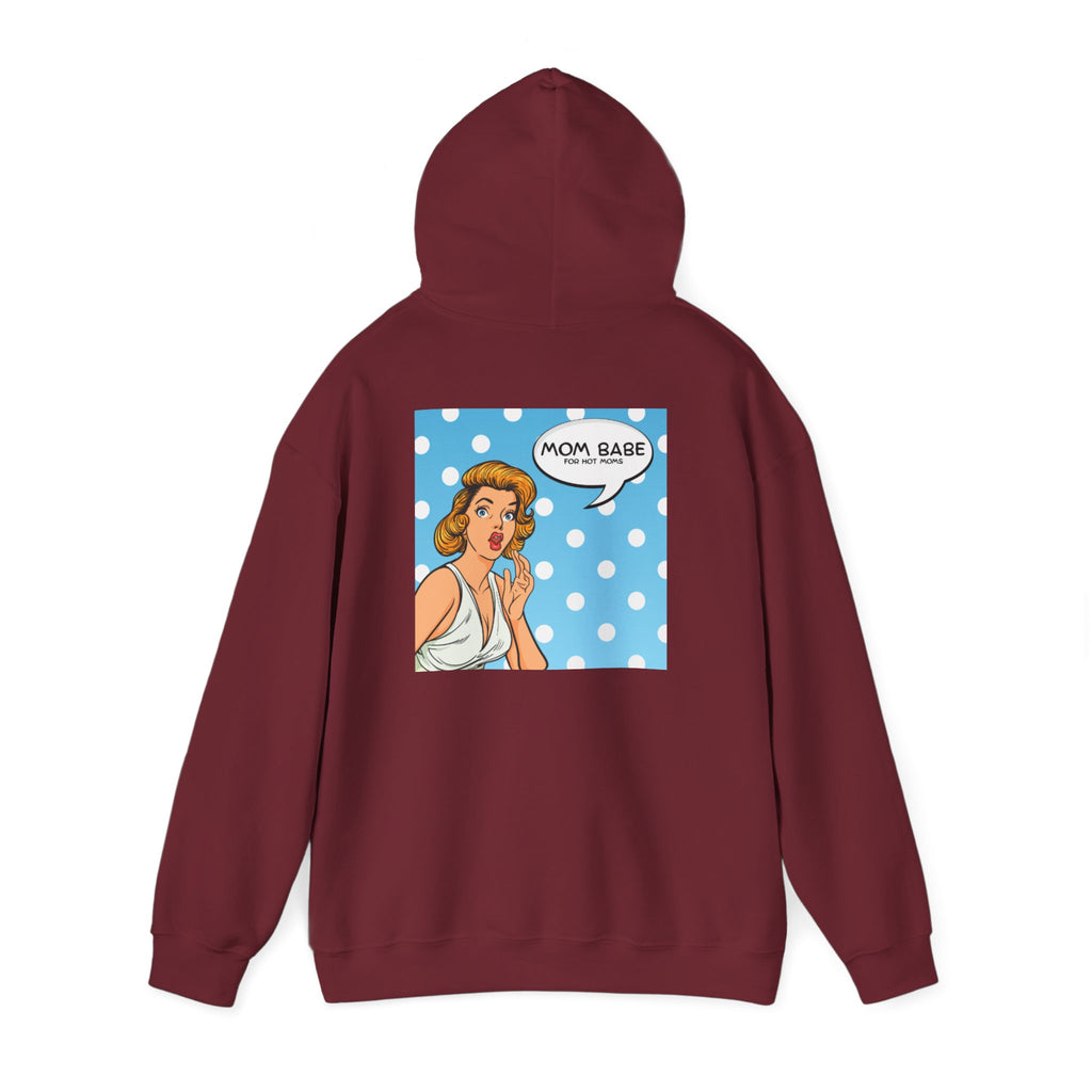 Mom Babe For Hot Moms - Retro Pop Art Graphic Hoodie