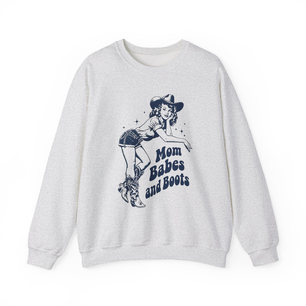 Mom Babes and Boots - Graphic Sweatshirt