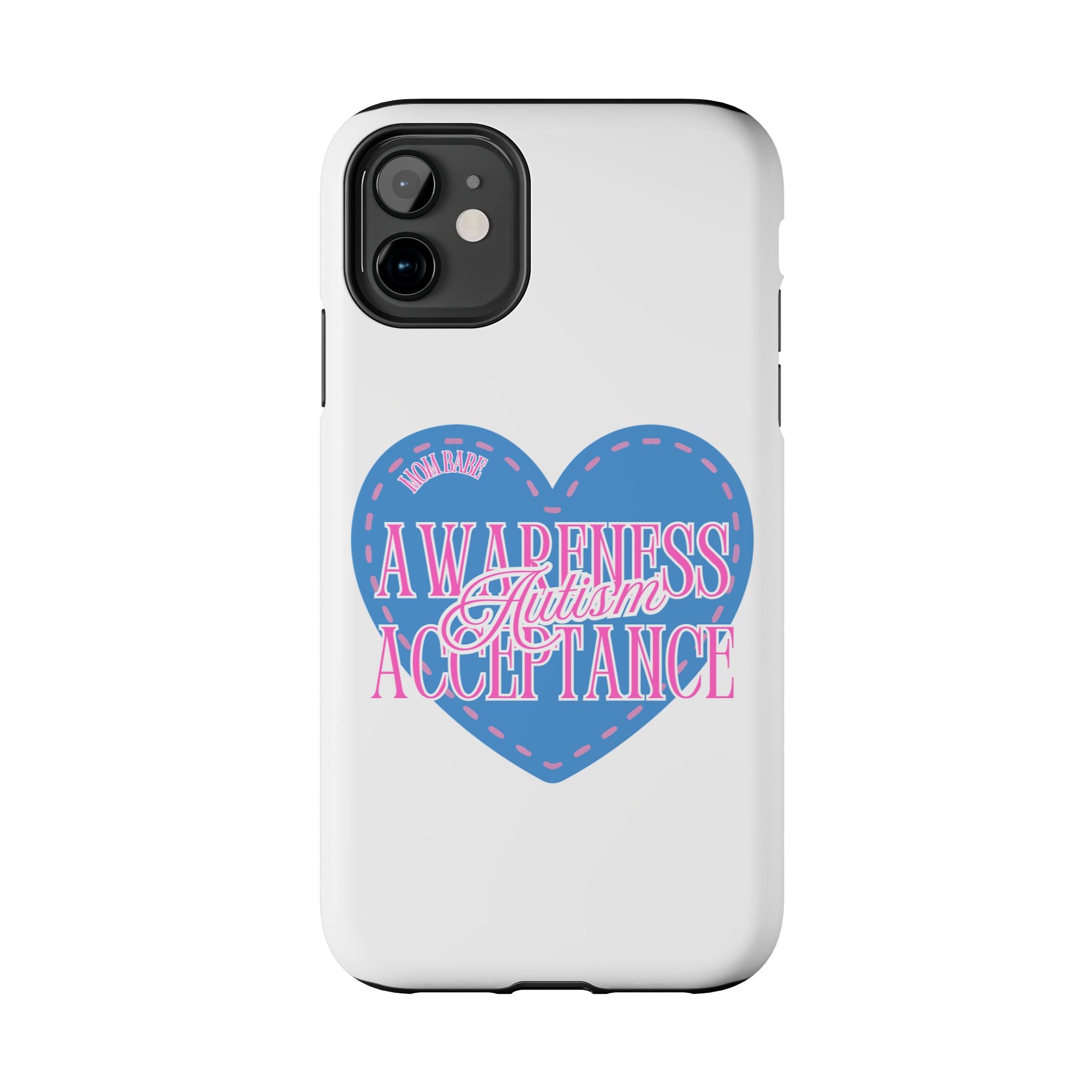 Autism Awareness and Acceptance — Stitched Heart Phone Case