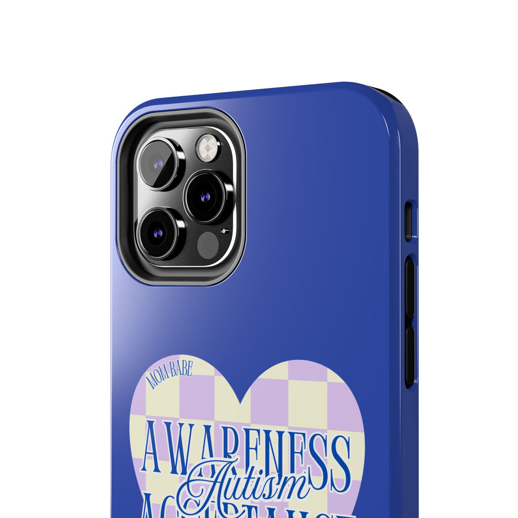 Autism Awareness and Acceptance — Checkered Heart Phone Case
