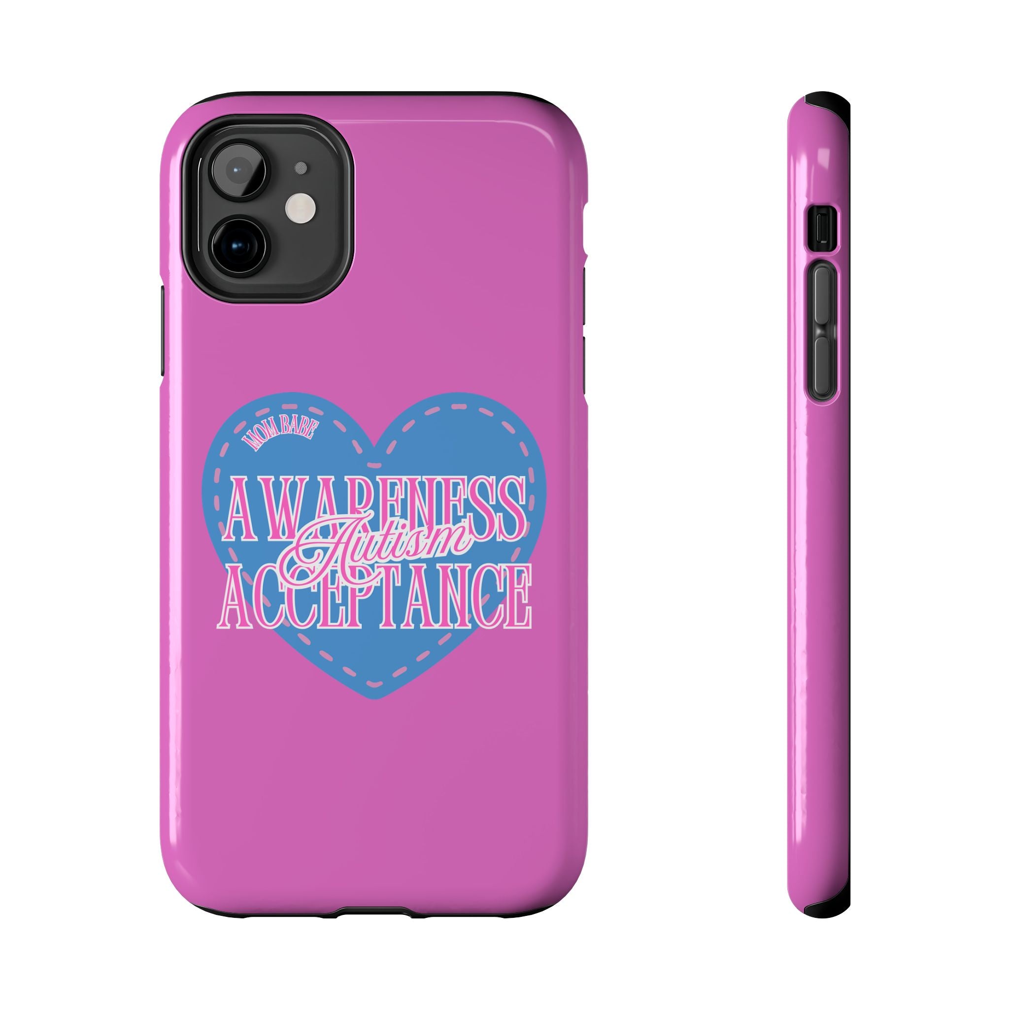 Autism Awareness and Acceptance — Stitched Heart Phone Case