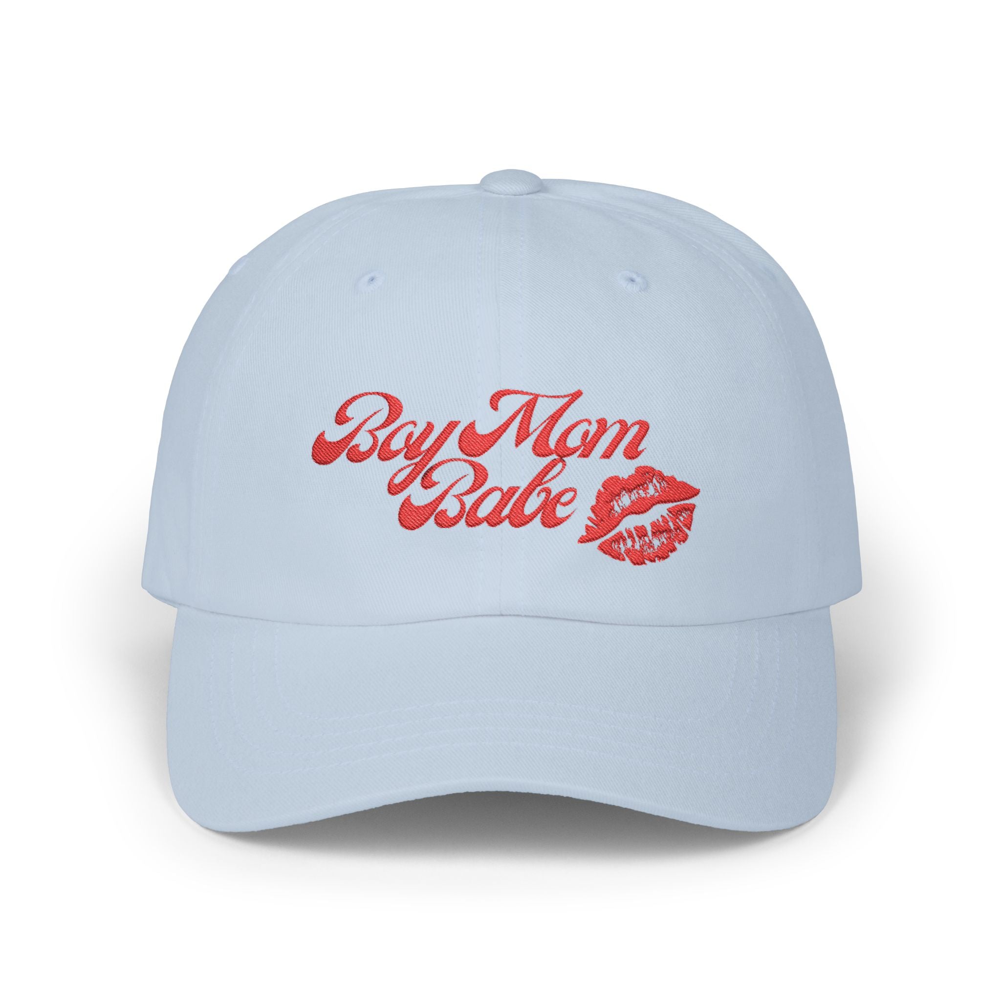 Boy Mom Babe - Kiss Graphic Embroidered Cap