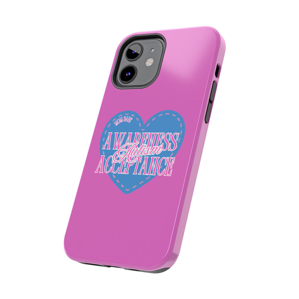 Autism Awareness and Acceptance — Stitched Heart Phone Case