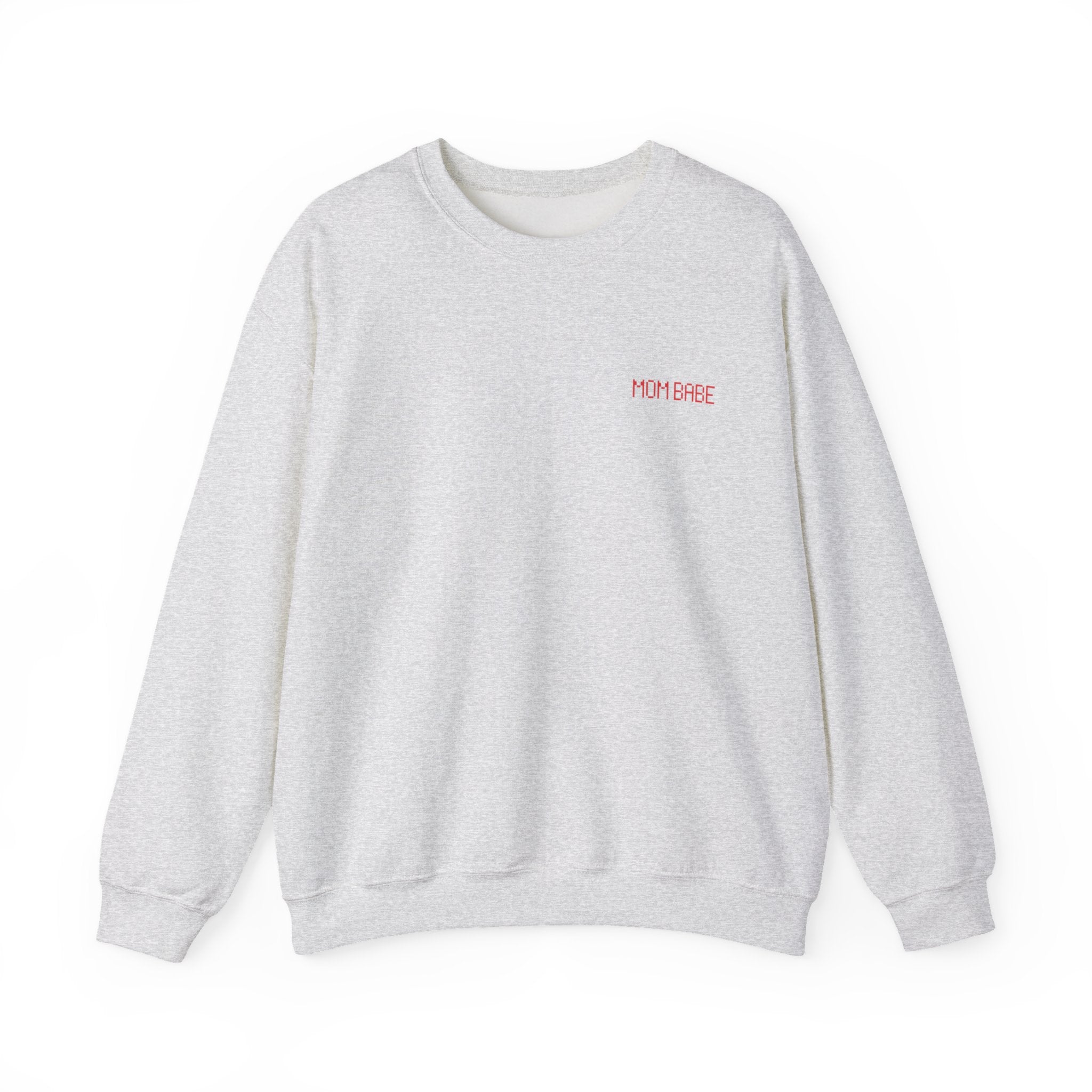 Mom Babe XOXO - Pixel Heart Graphic Sweatshirt