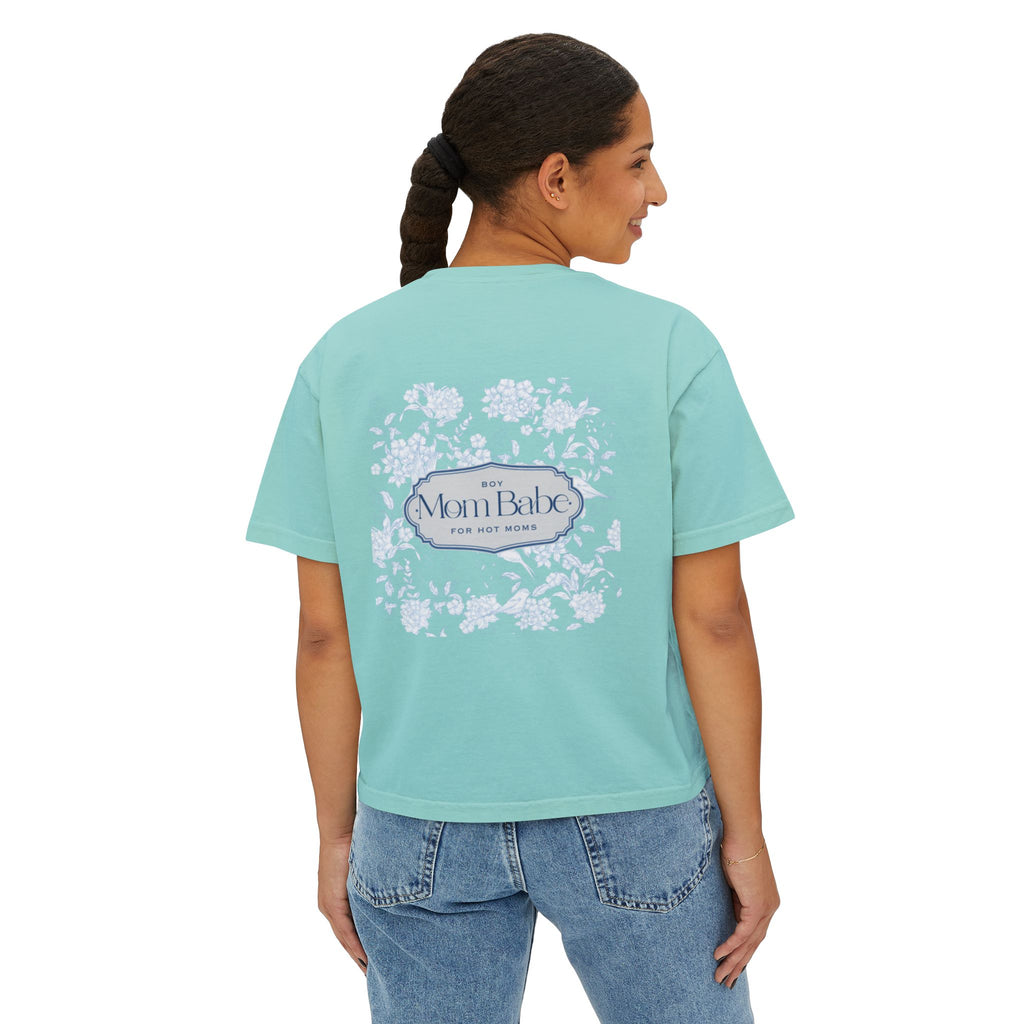 Boy Mom Babe - Floral Graphic Tee
