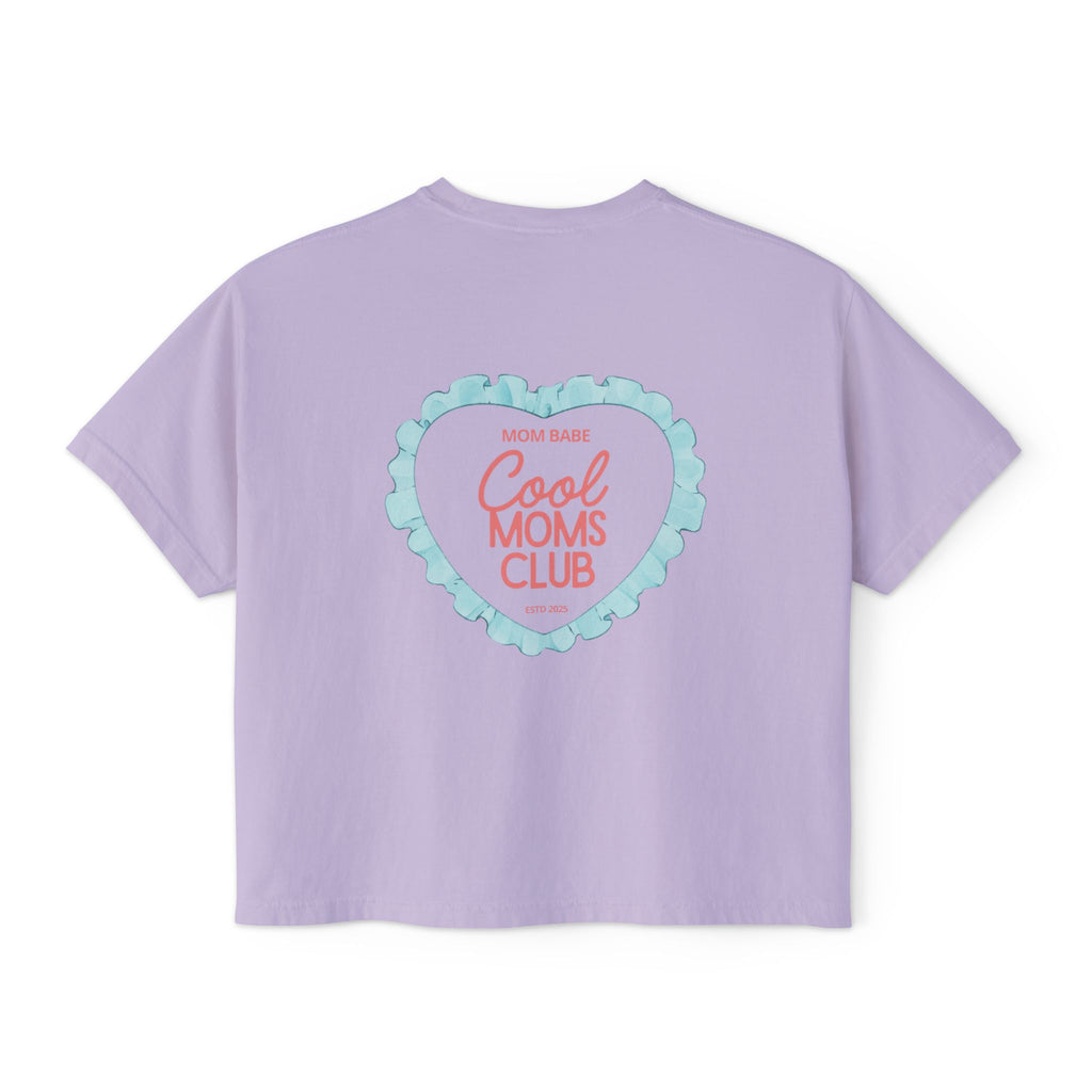 Mom Babe Cool Moms Club - Ruffled Heart Graphic Tee