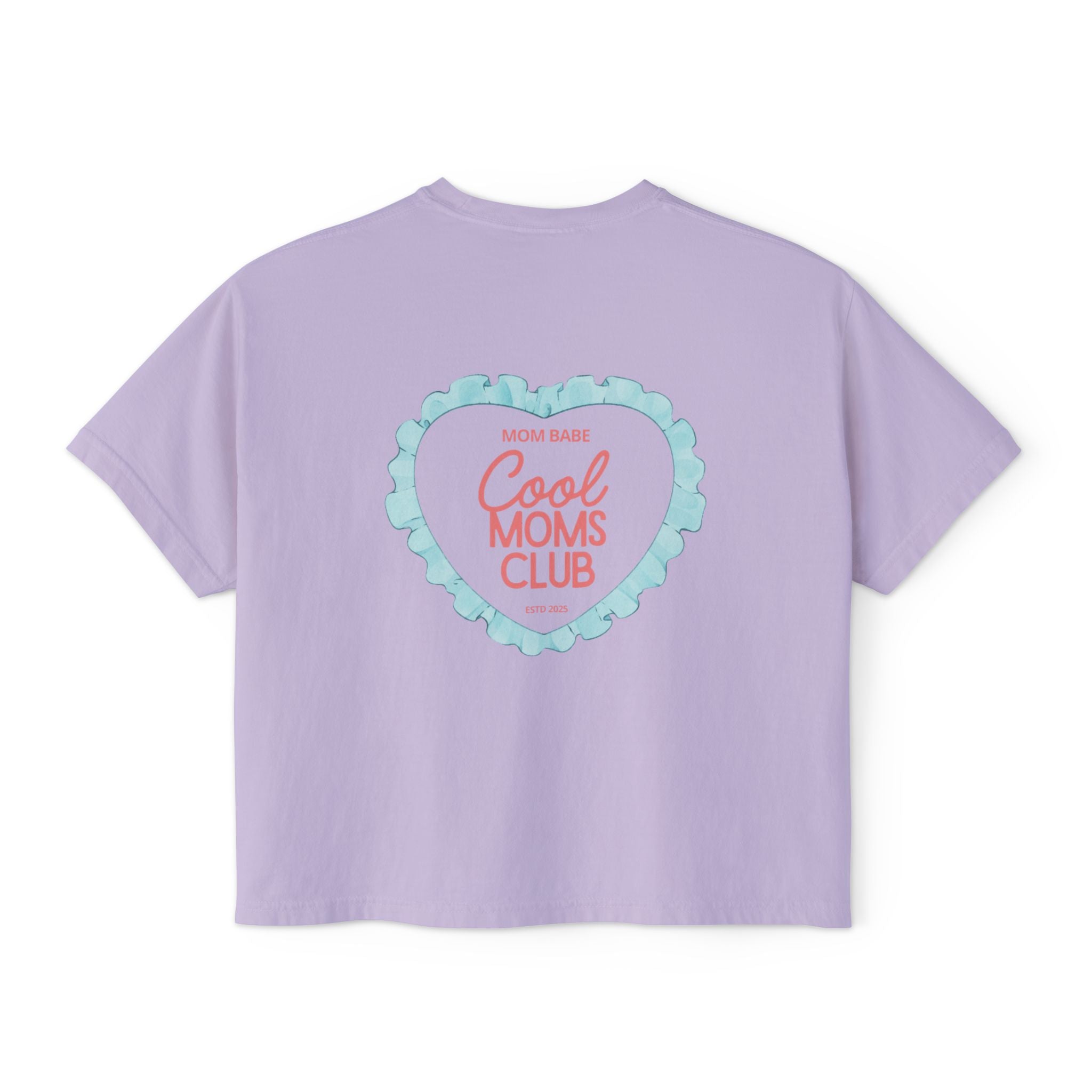 Mom Babe Cool Moms Club - Ruffled Heart Graphic Tee