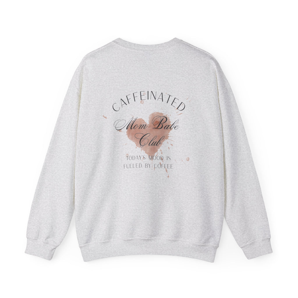 Caffeinated Mom Babe Club - Heart Spill Graphic Sweatshirt