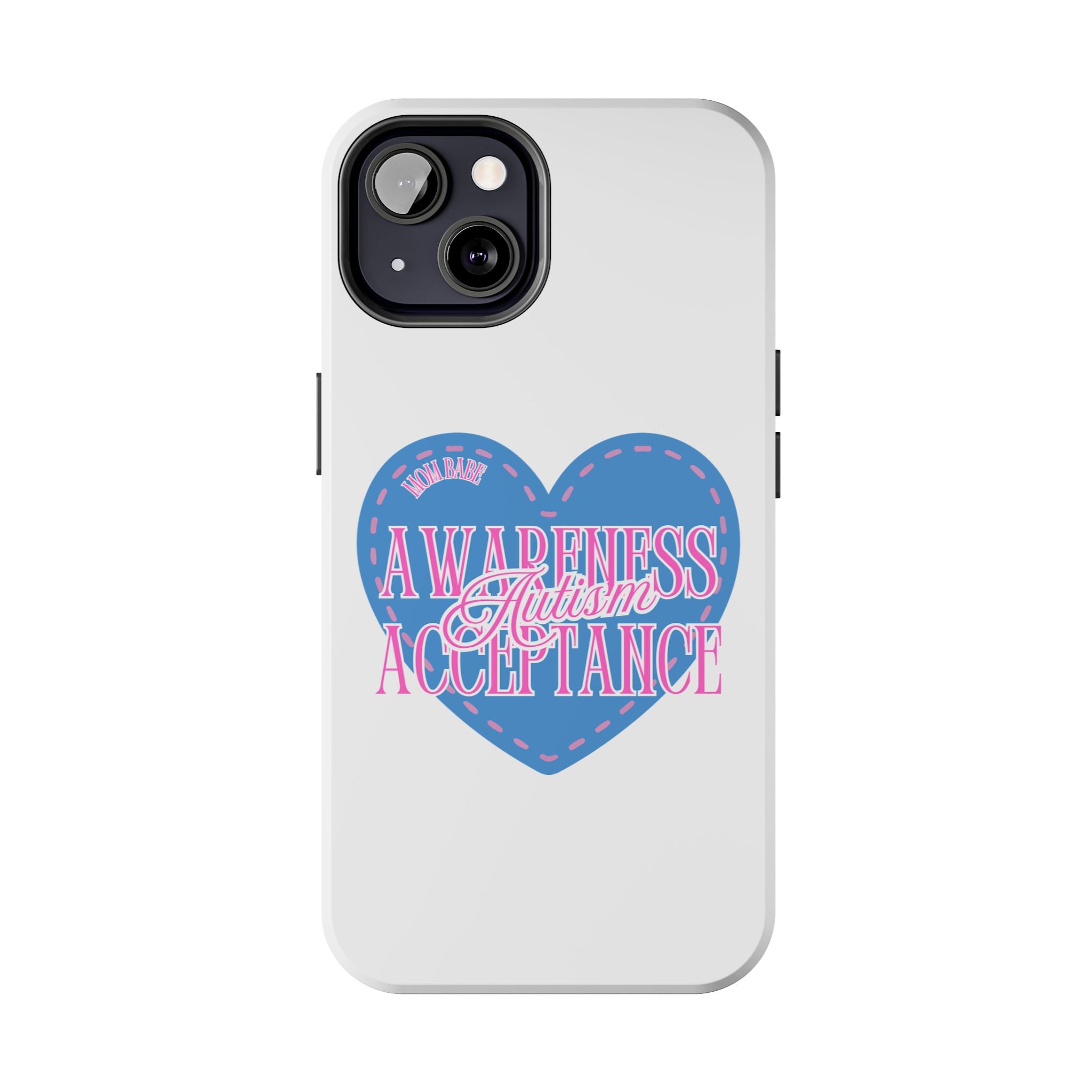 Autism Awareness and Acceptance — Stitched Heart Phone Case