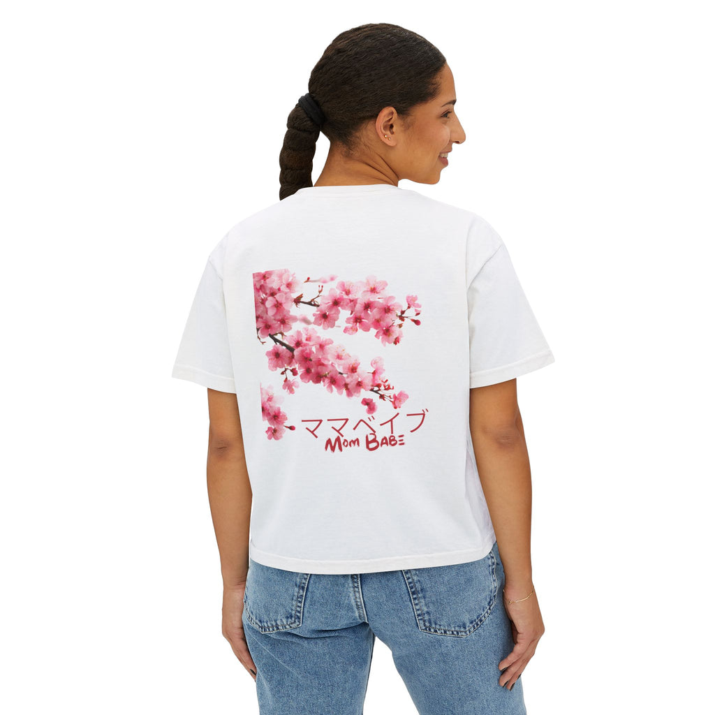 Mom Babe Cherry Blossom - Japanese Kanji Tee