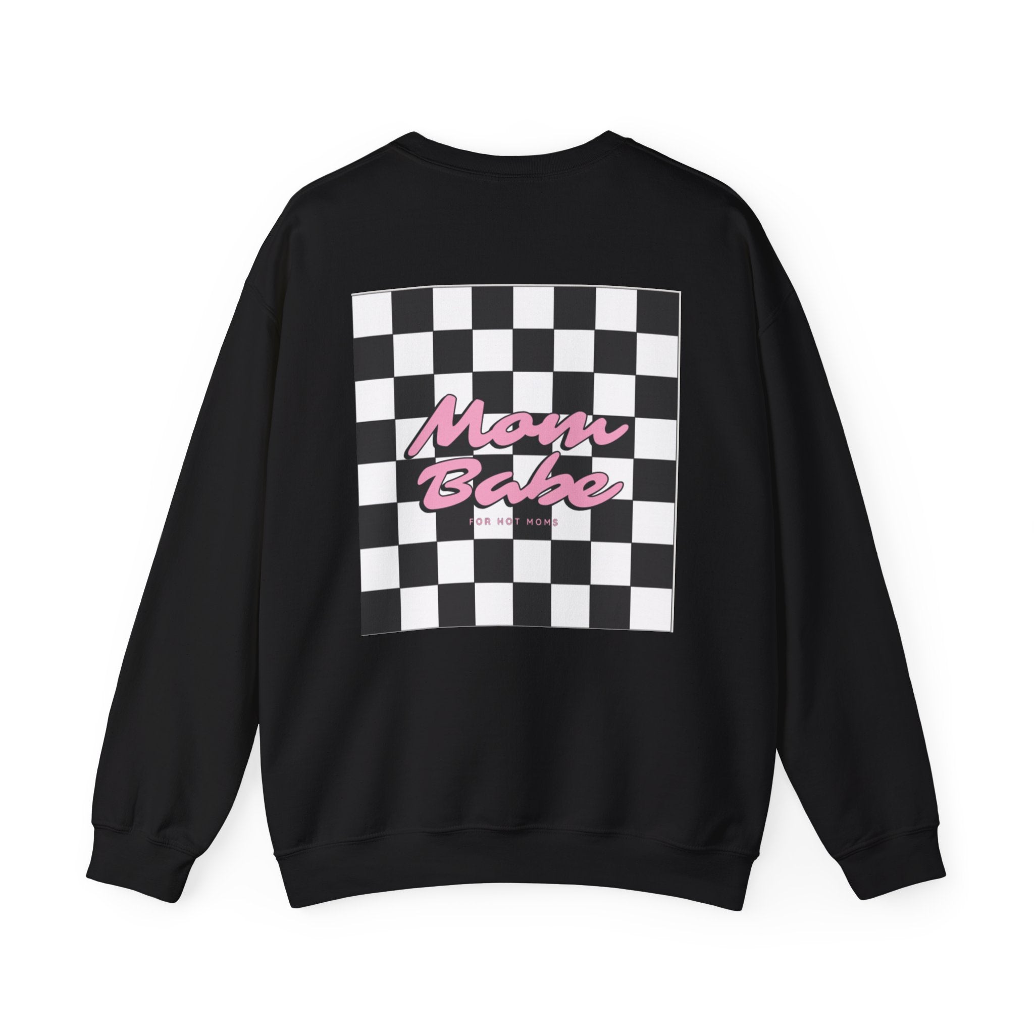 Mom Babe For Hot Moms - Checkered Graphic Sweatshirt