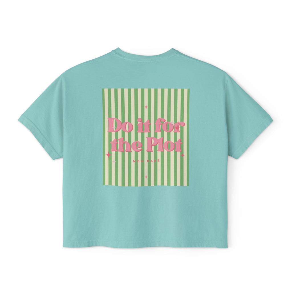 Do It For The Plot Mom Babe - Striped Graphic Tee
