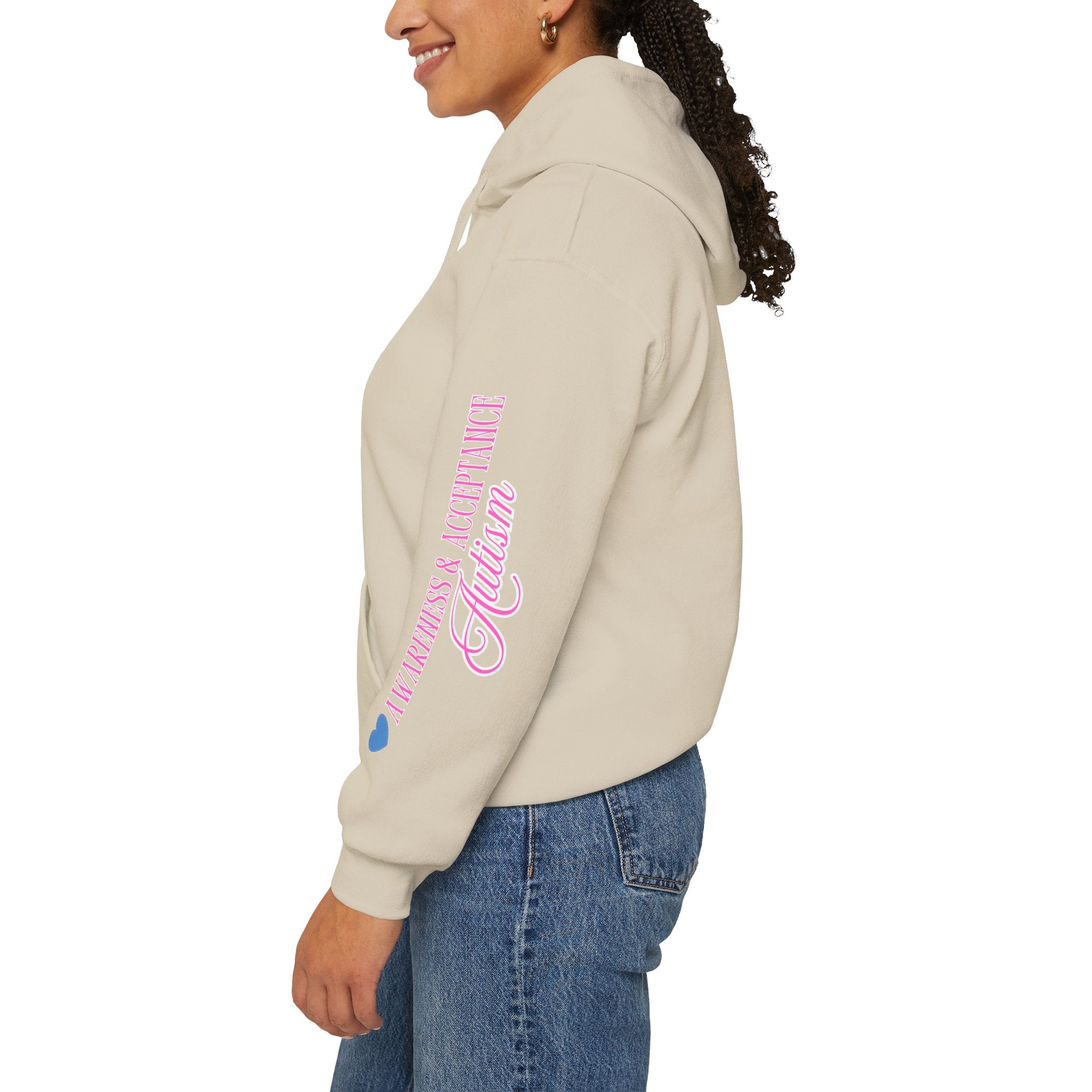 Autism Awareness and Acceptance — Stitched Heart Hoodie