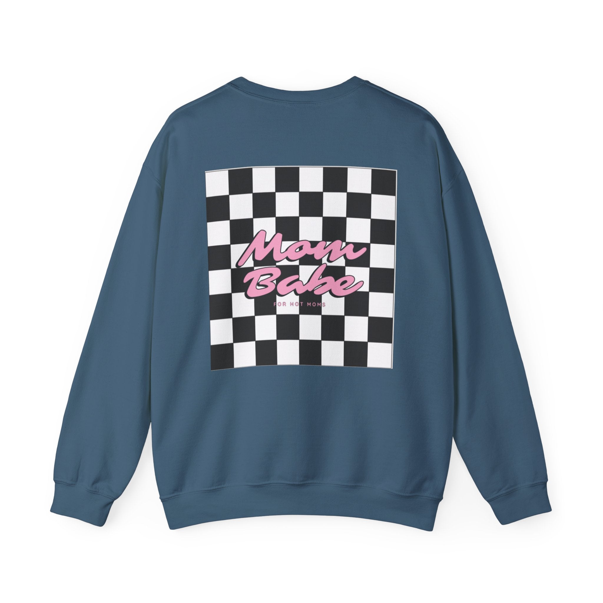 Mom Babe For Hot Moms - Checkered Graphic Sweatshirt