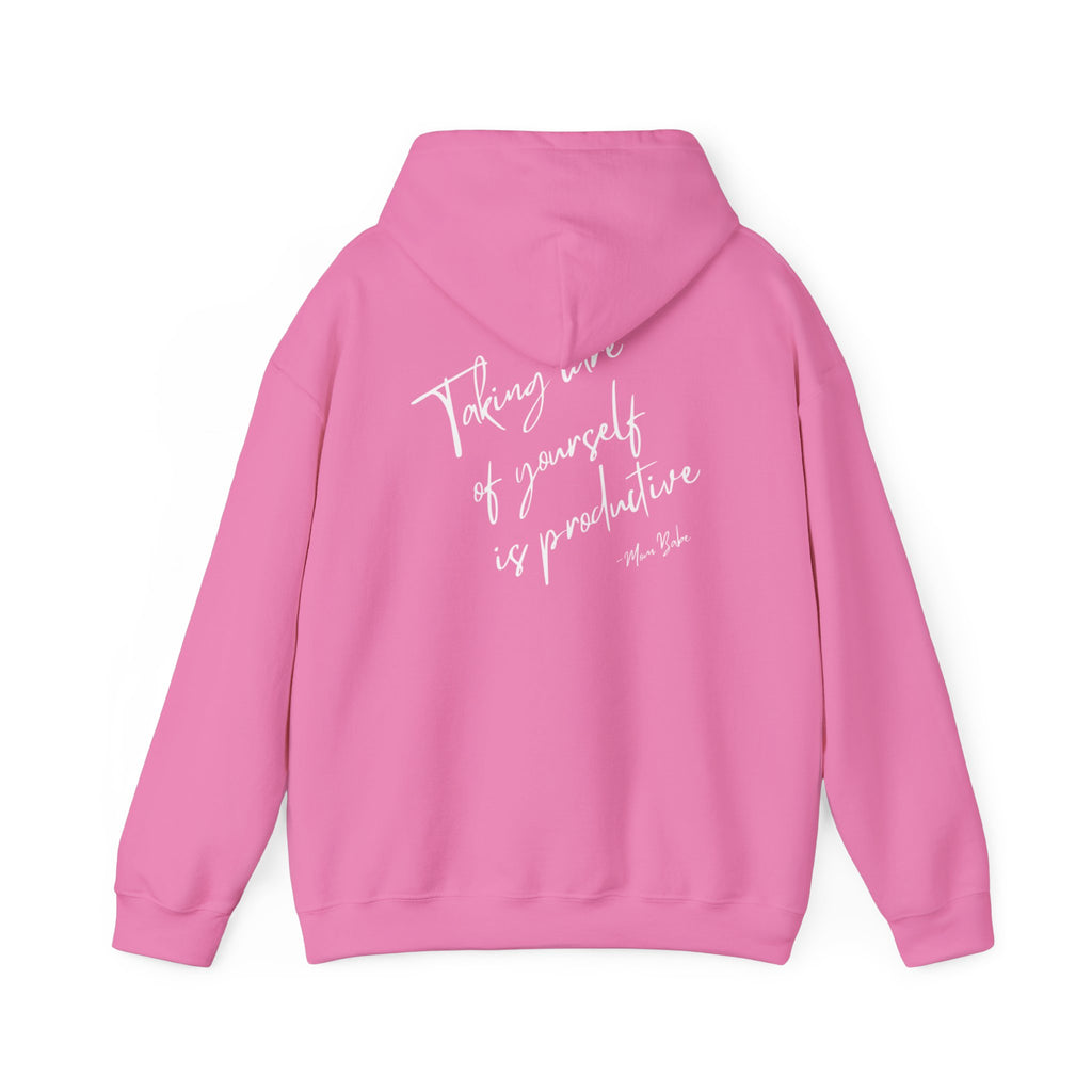 Taking Care  Of Yourself Is Productive - Script Graphic Hoodie