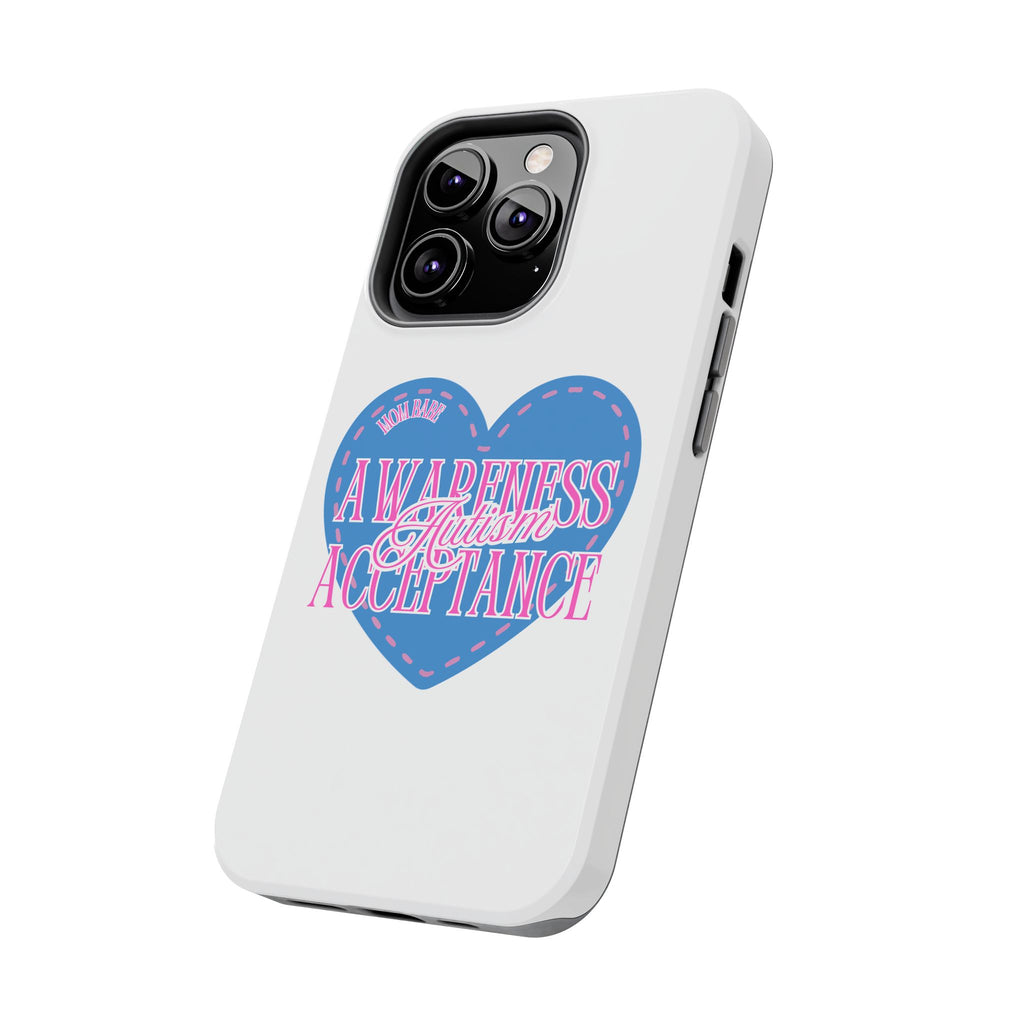 Autism Awareness and Acceptance — Stitched Heart Phone Case