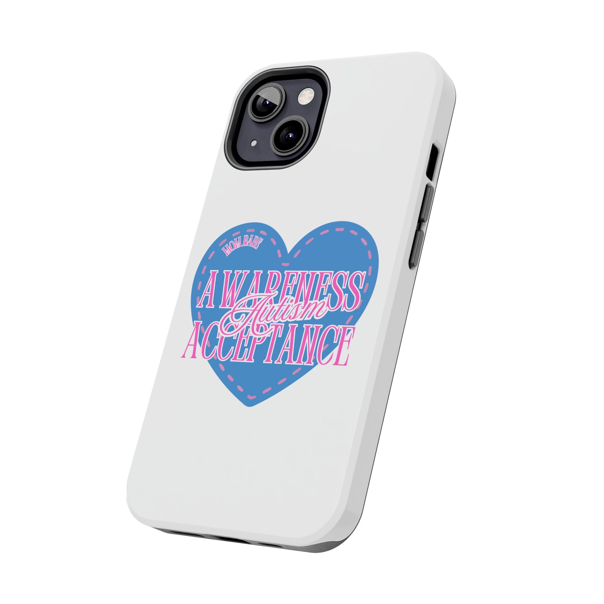 Autism Awareness and Acceptance — Stitched Heart Phone Case