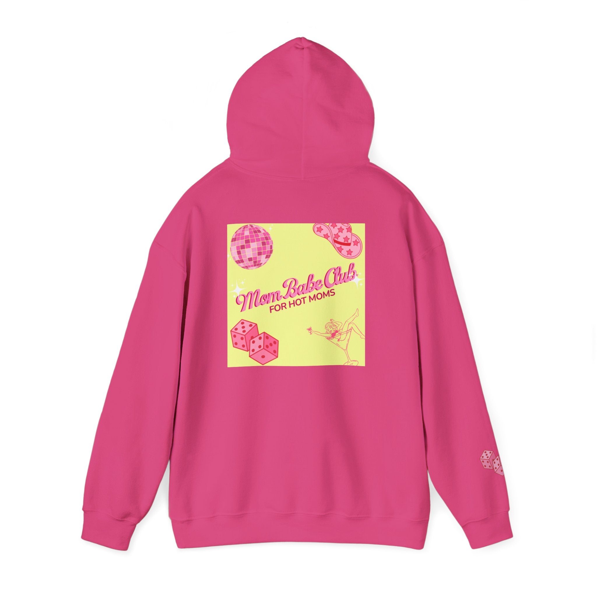 Mom Babe Club - For Hot Moms — Pink Graphic Hoodie