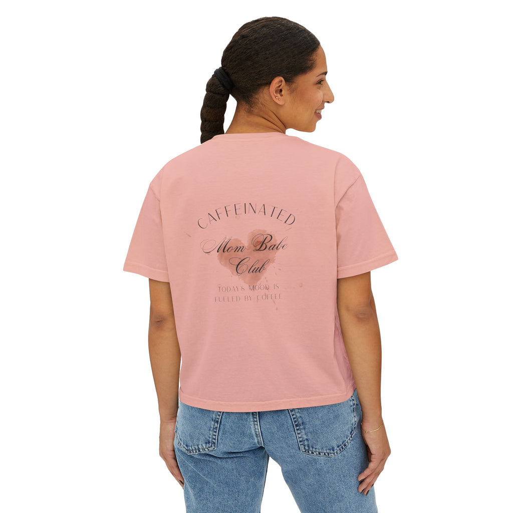 Caffeinated Mom Babe Club - Heart Spill Graphic Tee