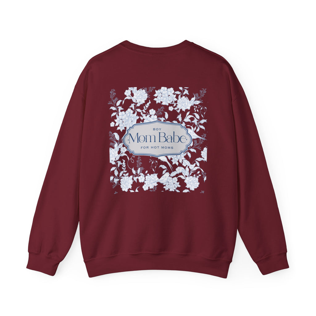 Boy Mom Babe - Floral Graphic Sweatshirt