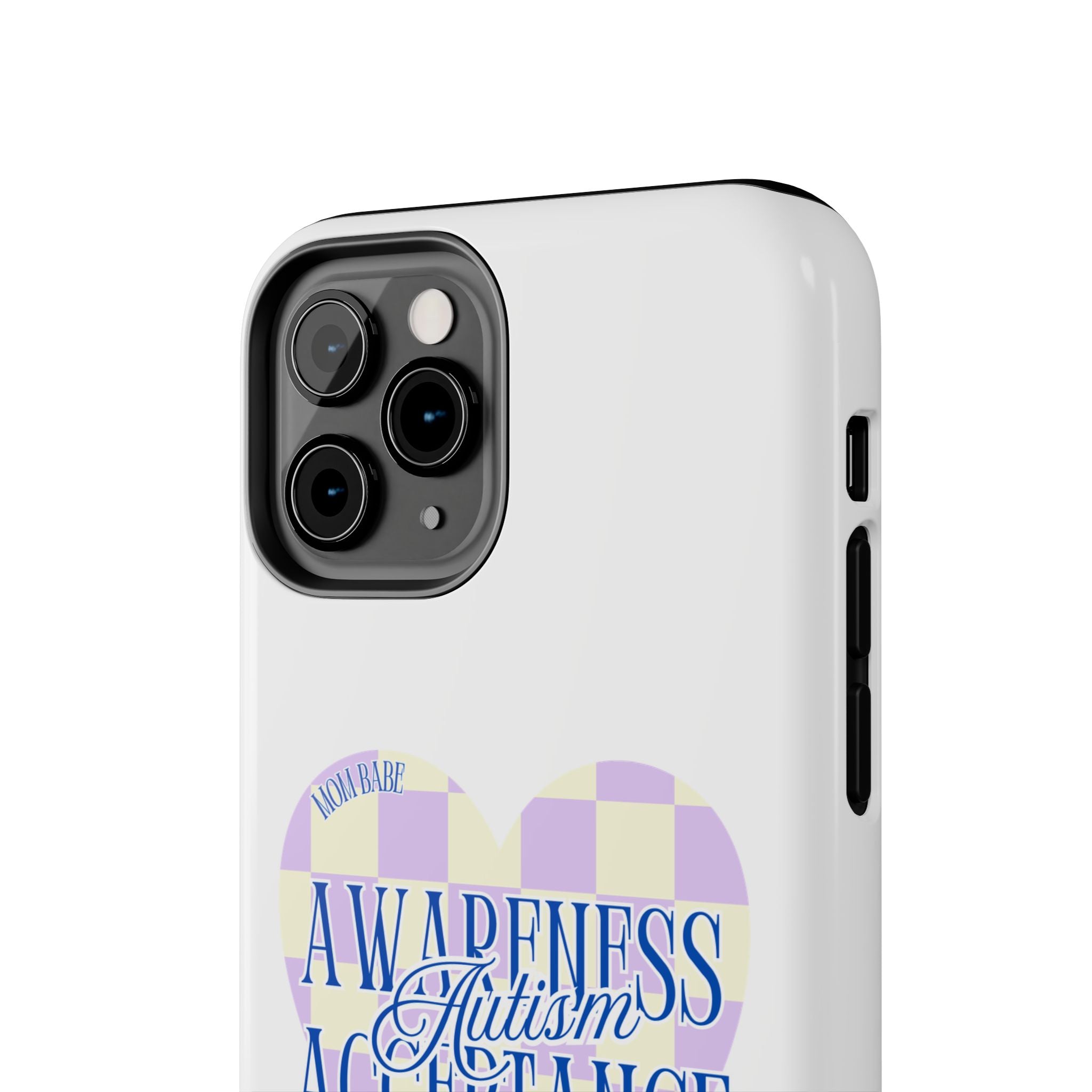 Autism Awareness and Acceptance — Checkered Heart Phone Case