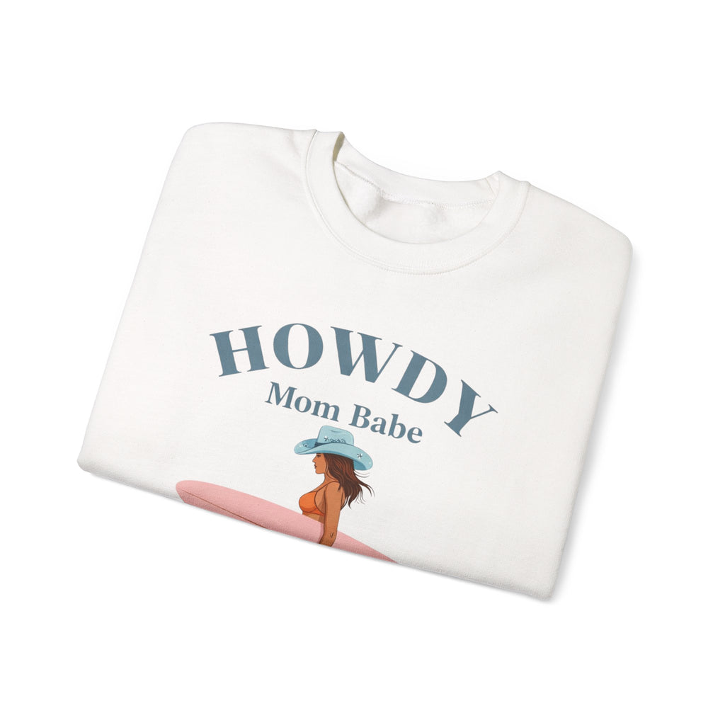 Howdy Mom Babe — Surf Girl Graphic Sweatshirt