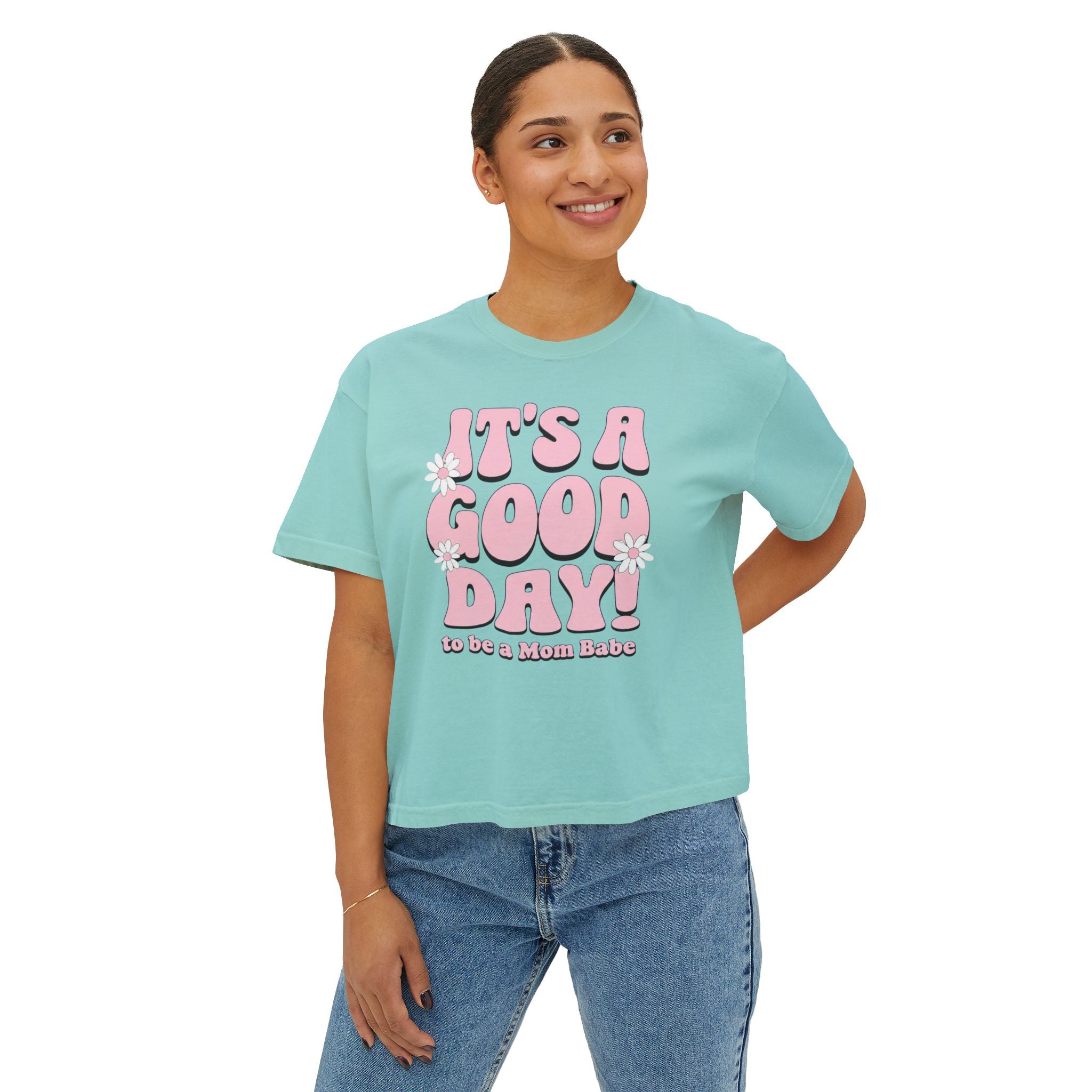 It's A Good Day To Be A Mom Babe - Floral Graphic Tee