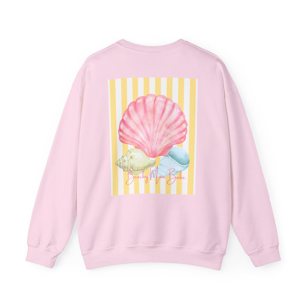 Beach Mom Babe - Pastel Shell Graphic Sweatshirt