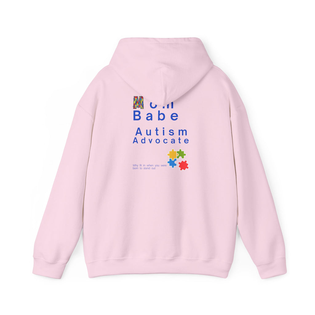 Mom Babe Autism Advocate - Graphic Hoodie