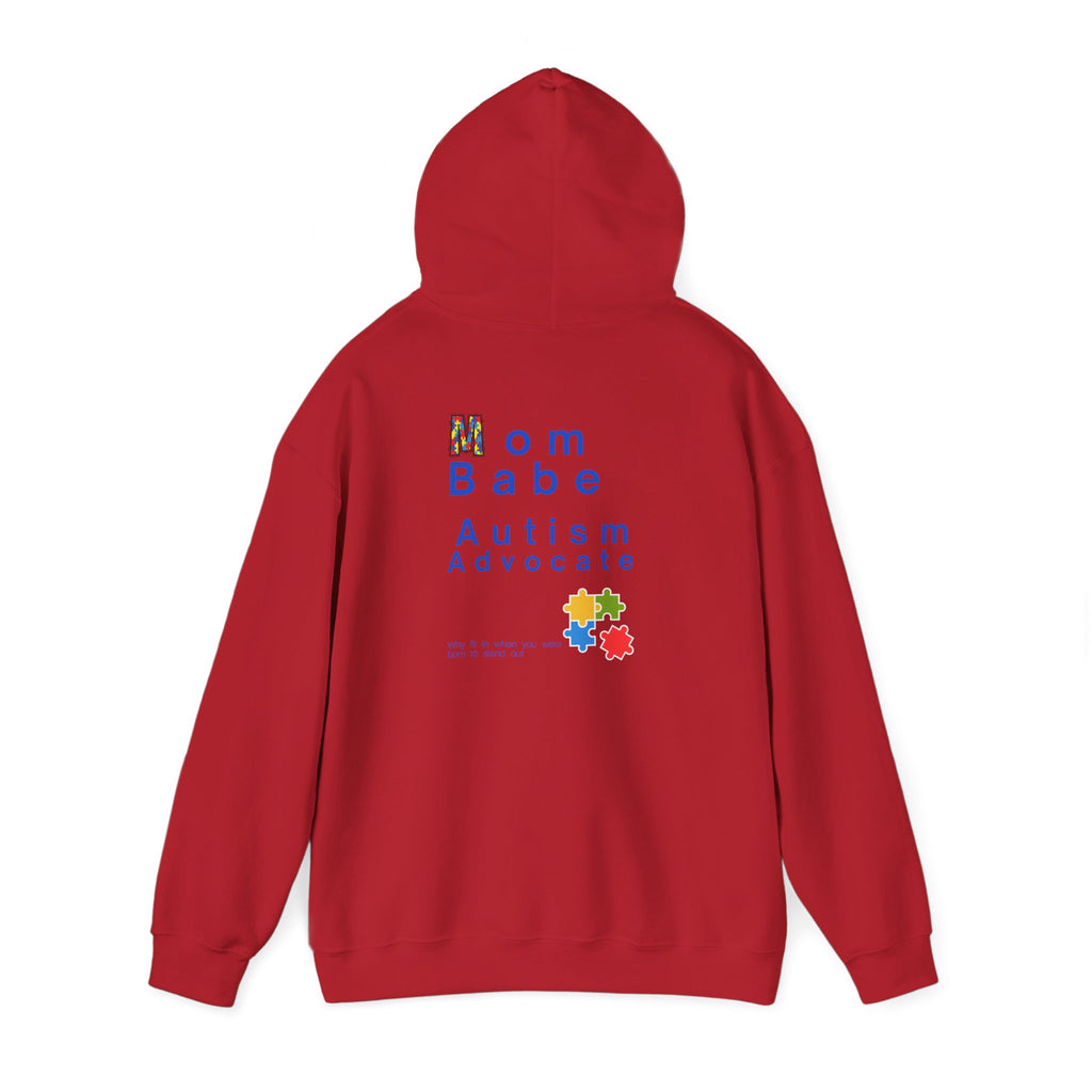 Mom Babe Autism Advocate - Graphic Hoodie
