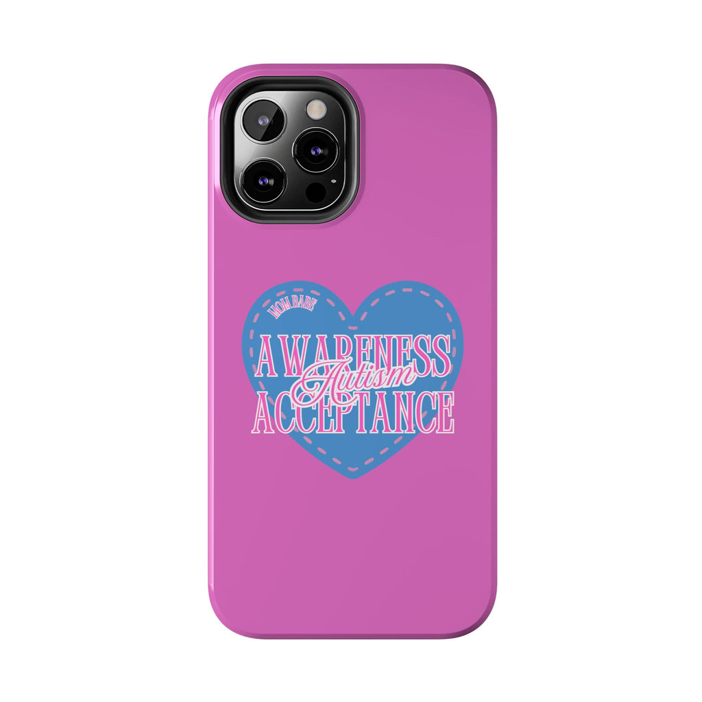 Autism Awareness and Acceptance — Stitched Heart Phone Case