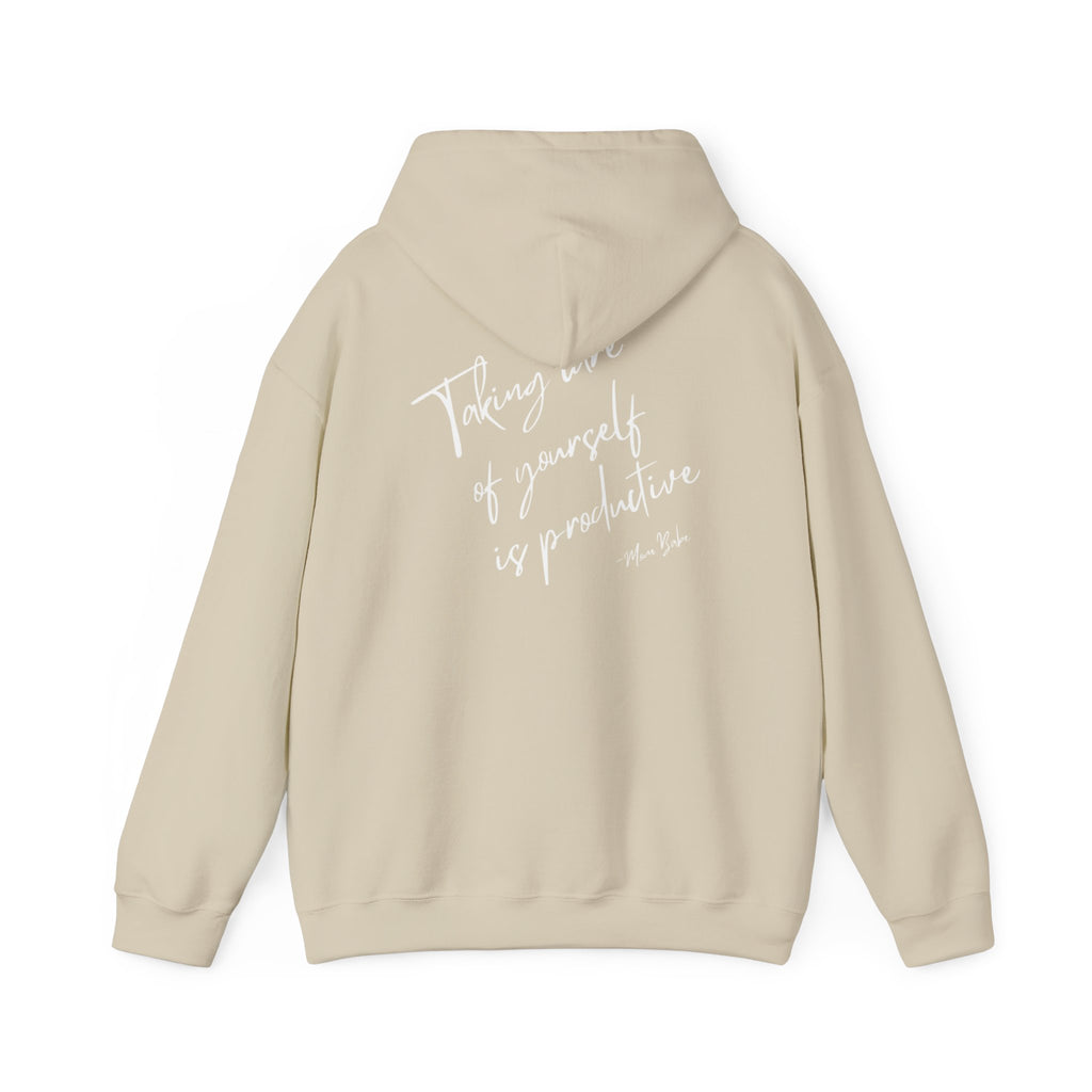 Taking Care  Of Yourself Is Productive - Script Graphic Hoodie