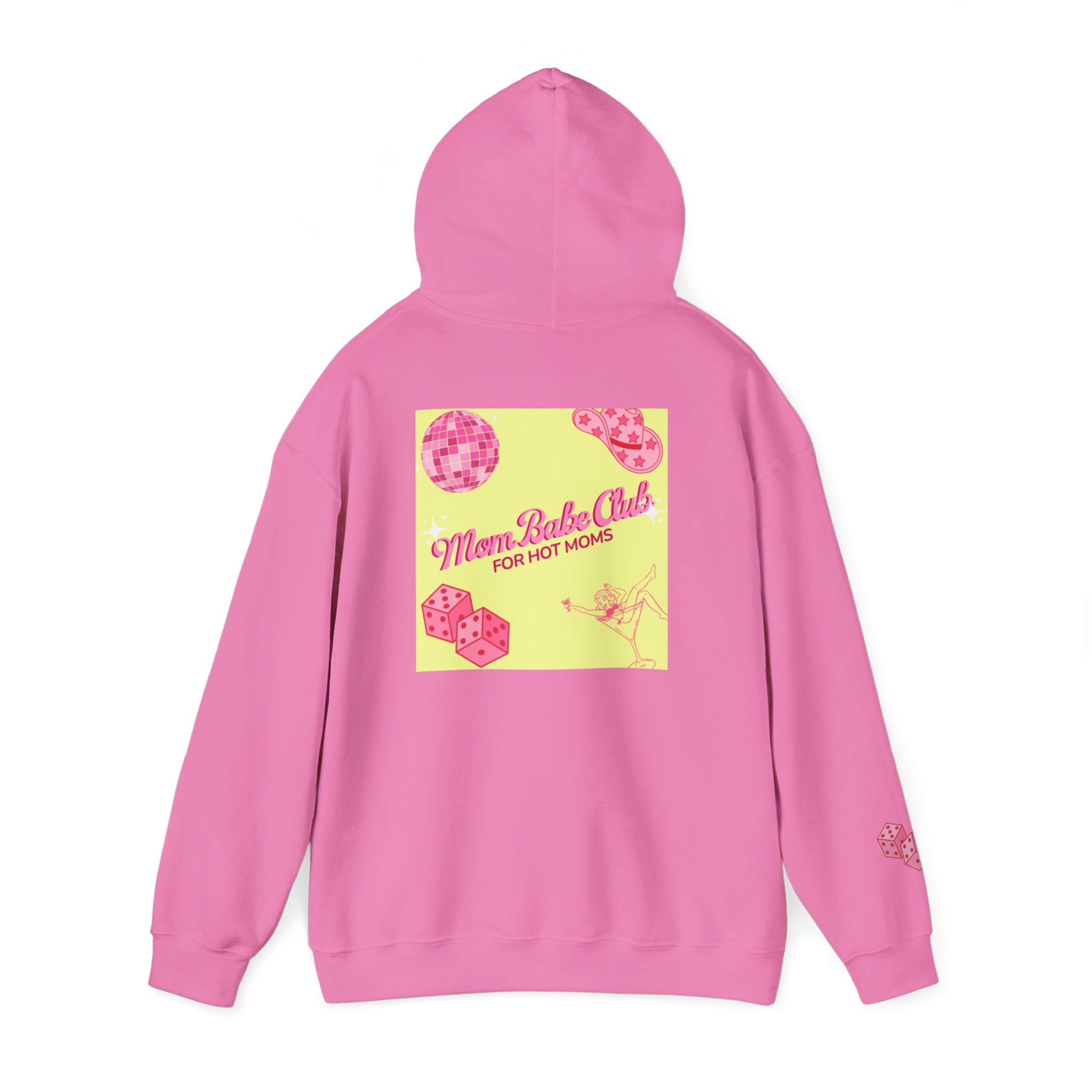 Mom Babe Club - For Hot Moms — Pink Graphic Hoodie
