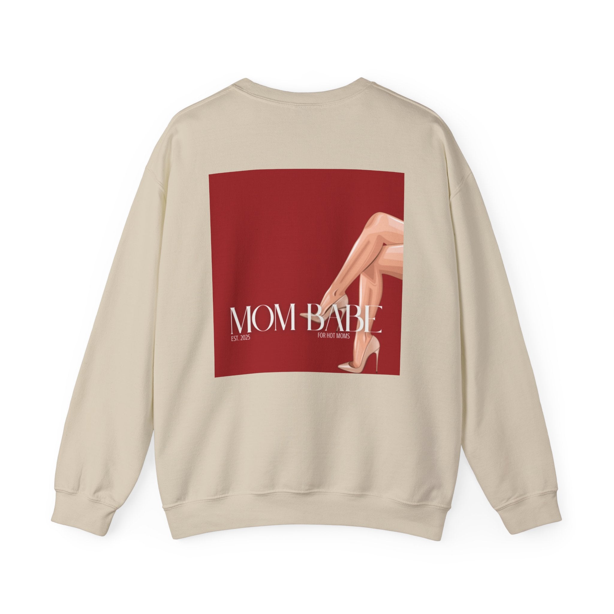 Mom Babe For Hot Moms - Beige Heels Graphic Sweatshirt