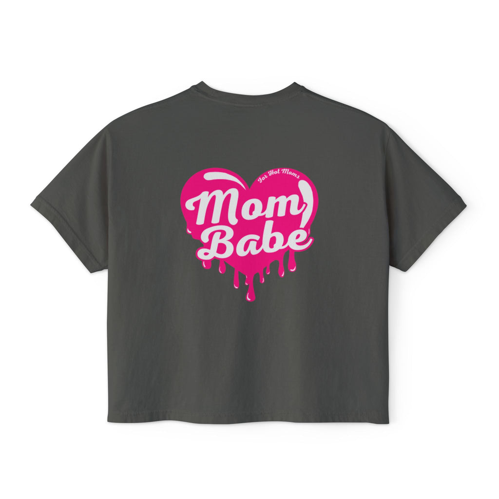 Mom Babe For Hot Moms — Pink Heart Drip Graphic Tee