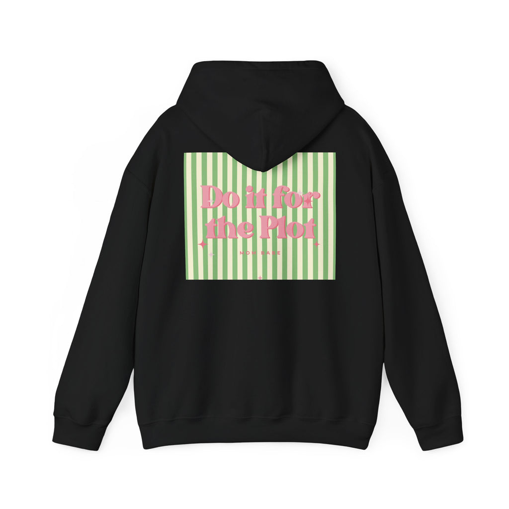 Do It For The Plot Mom Babe - Striped Graphic Hoodie