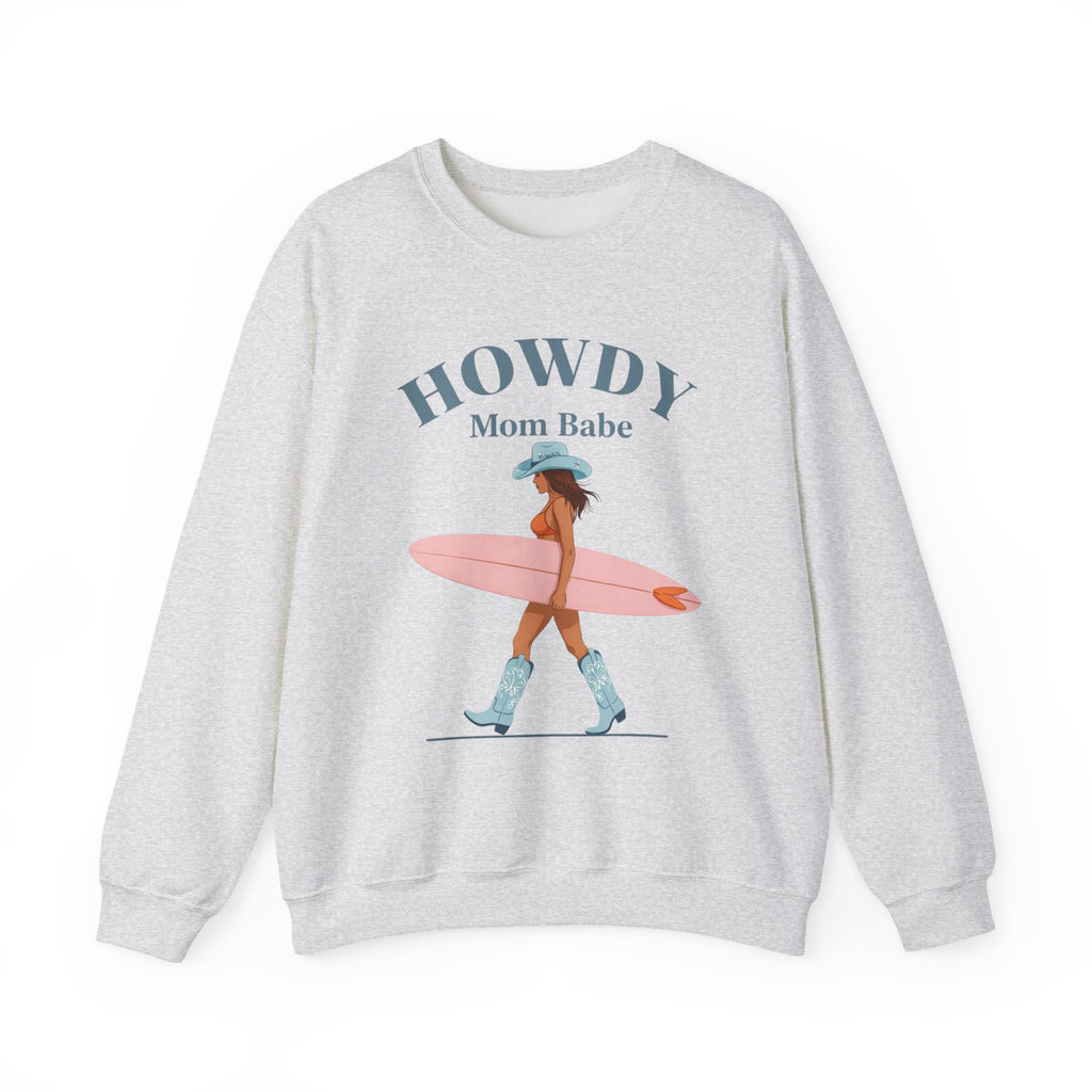 Howdy Mom Babe — Surf Girl Graphic Sweatshirt