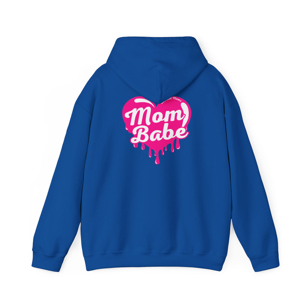 Mom Babe For Hot Moms — Pink Heart Drip Graphic Hoodie