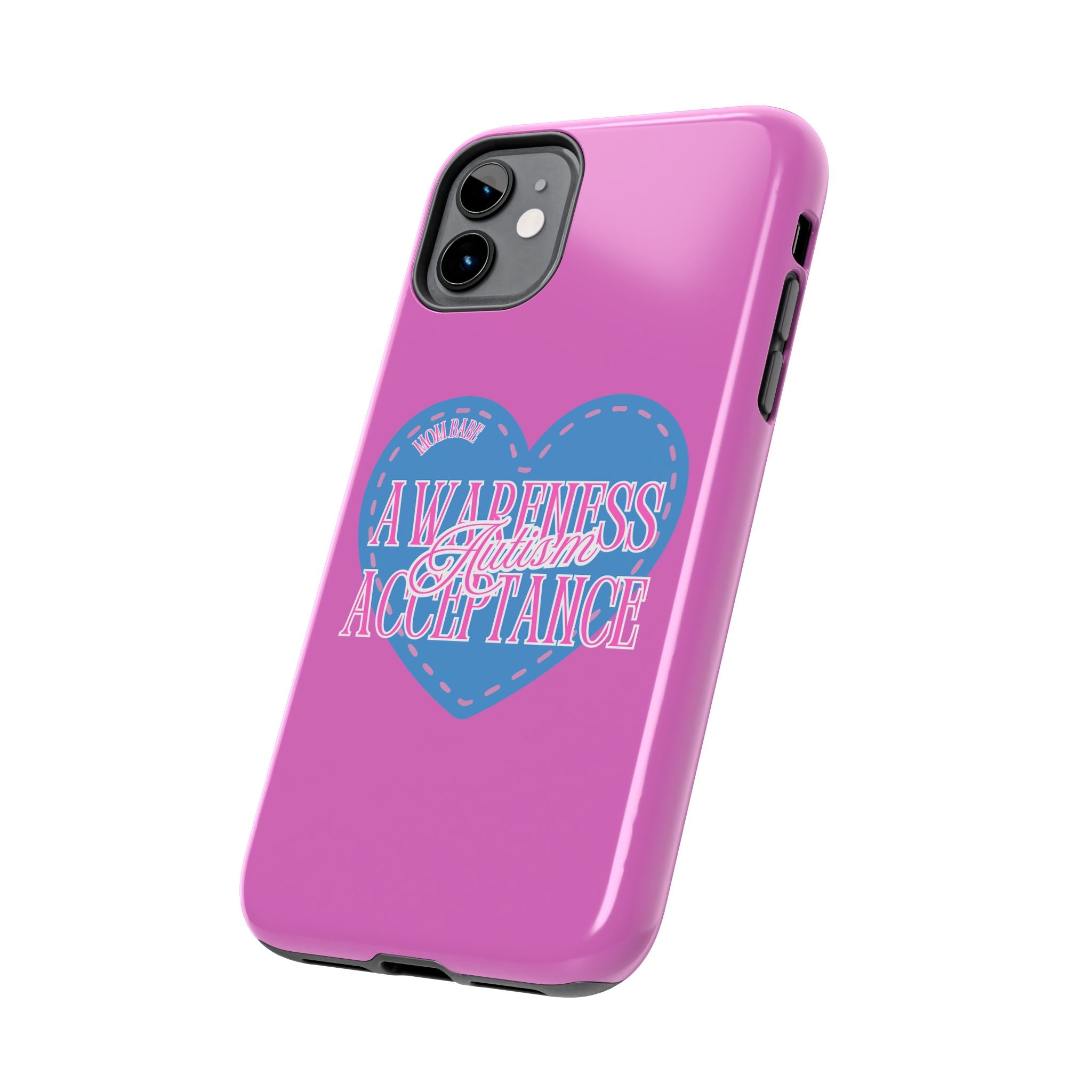 Autism Awareness and Acceptance — Stitched Heart Phone Case